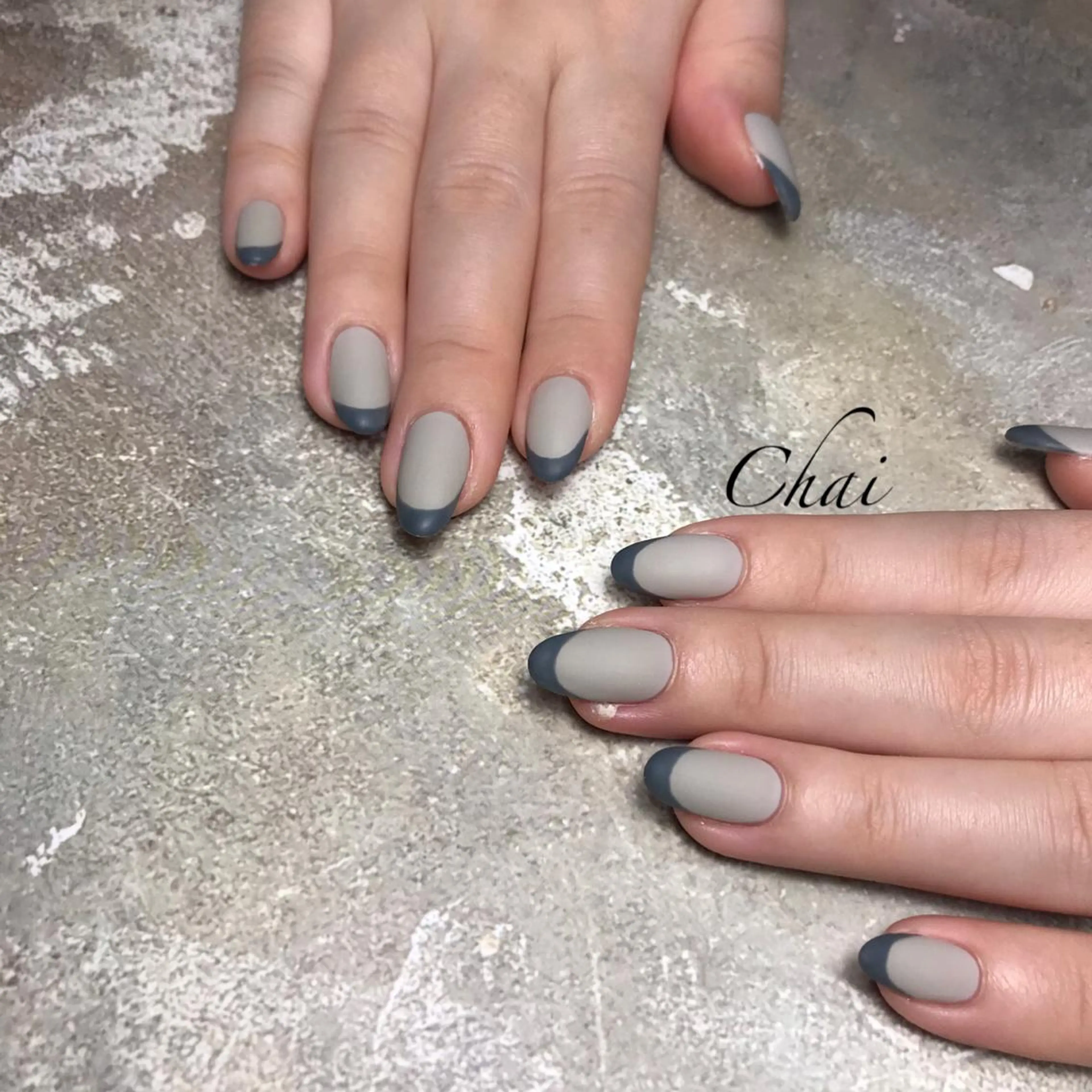 ネイル マットネイル ハンドネイル 💅chainail _aiのネイルデザイン