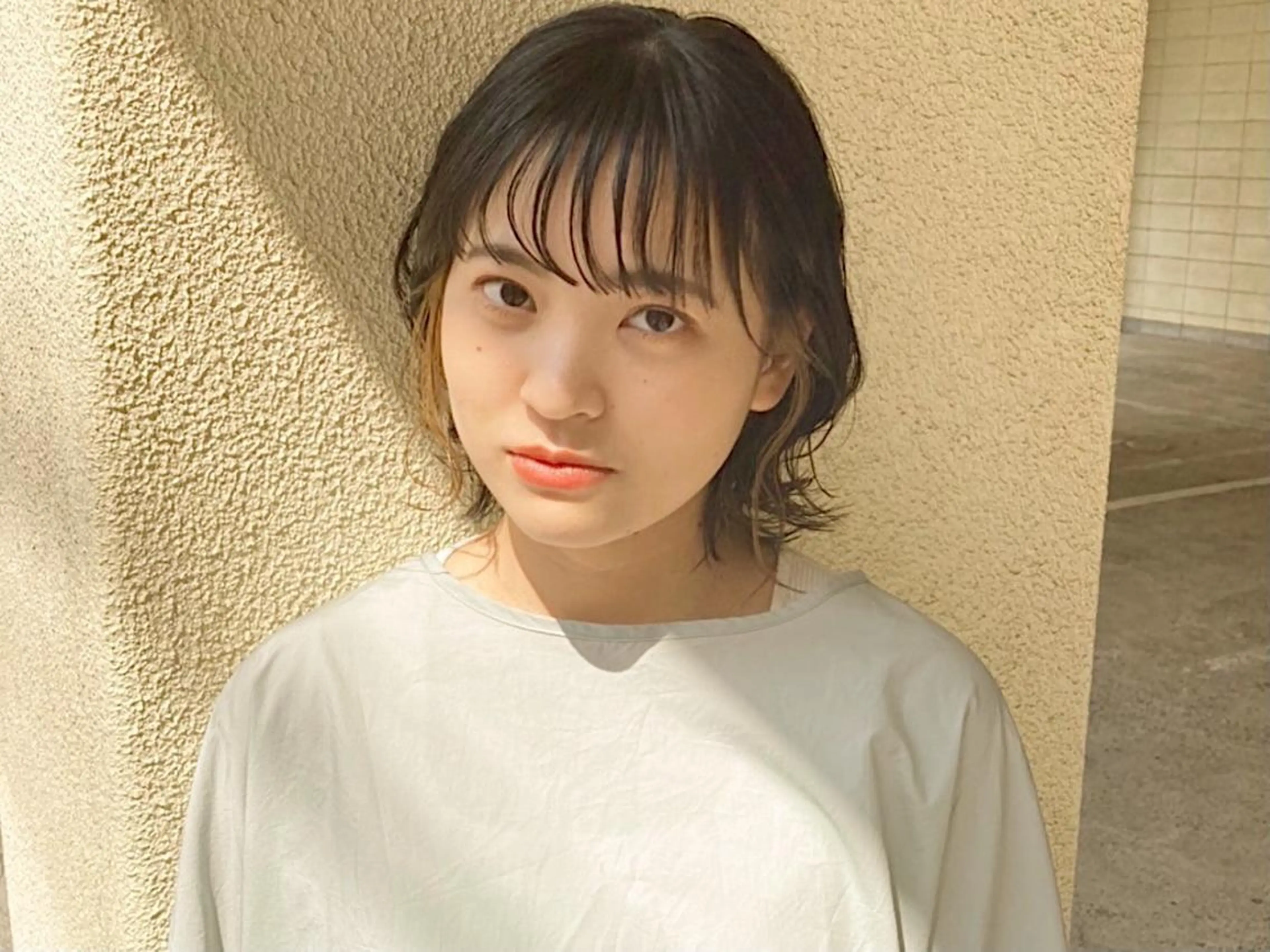 ショート カラー ヘアアレンジ イヤリングカラー ボブ/暖色/透明 感カラー/Sachiのヘアスタイル