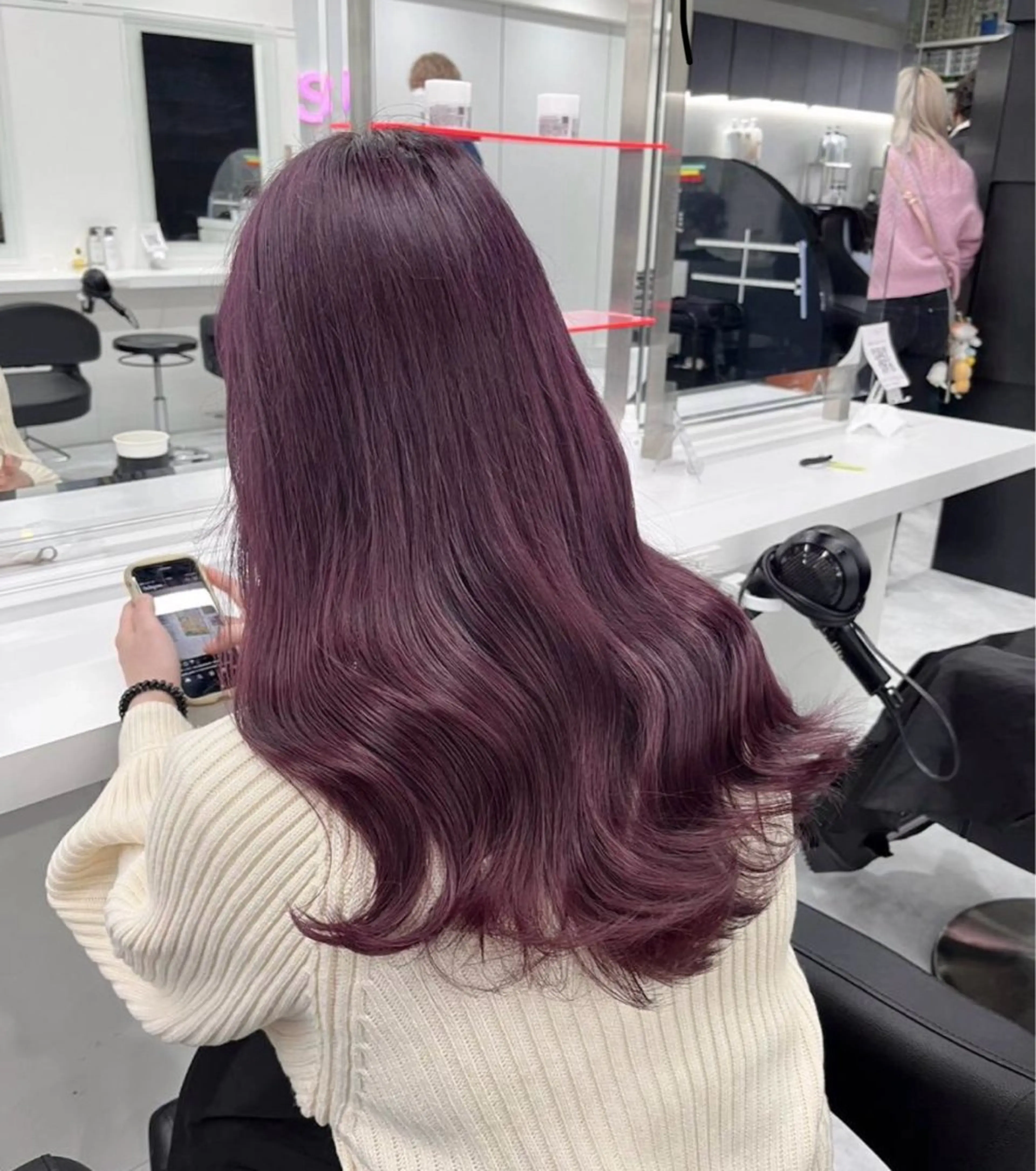 ロング カラー ヘアカラー トリートメント 🎀愛されピンク ラベンダー💜ゆいのヘアスタイル