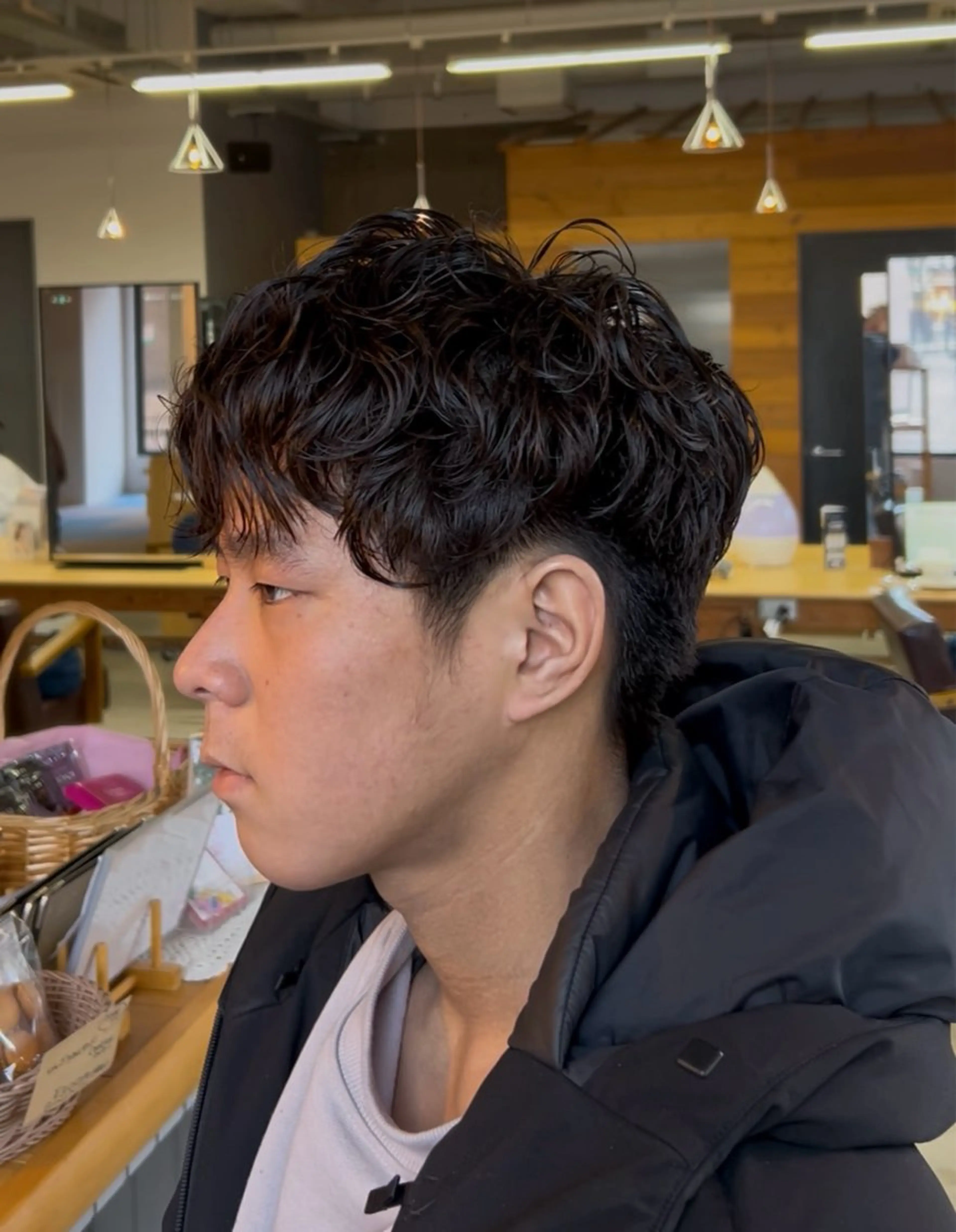 ショート パーマ メンズ カット パーマ 上原 心のヘアスタイル