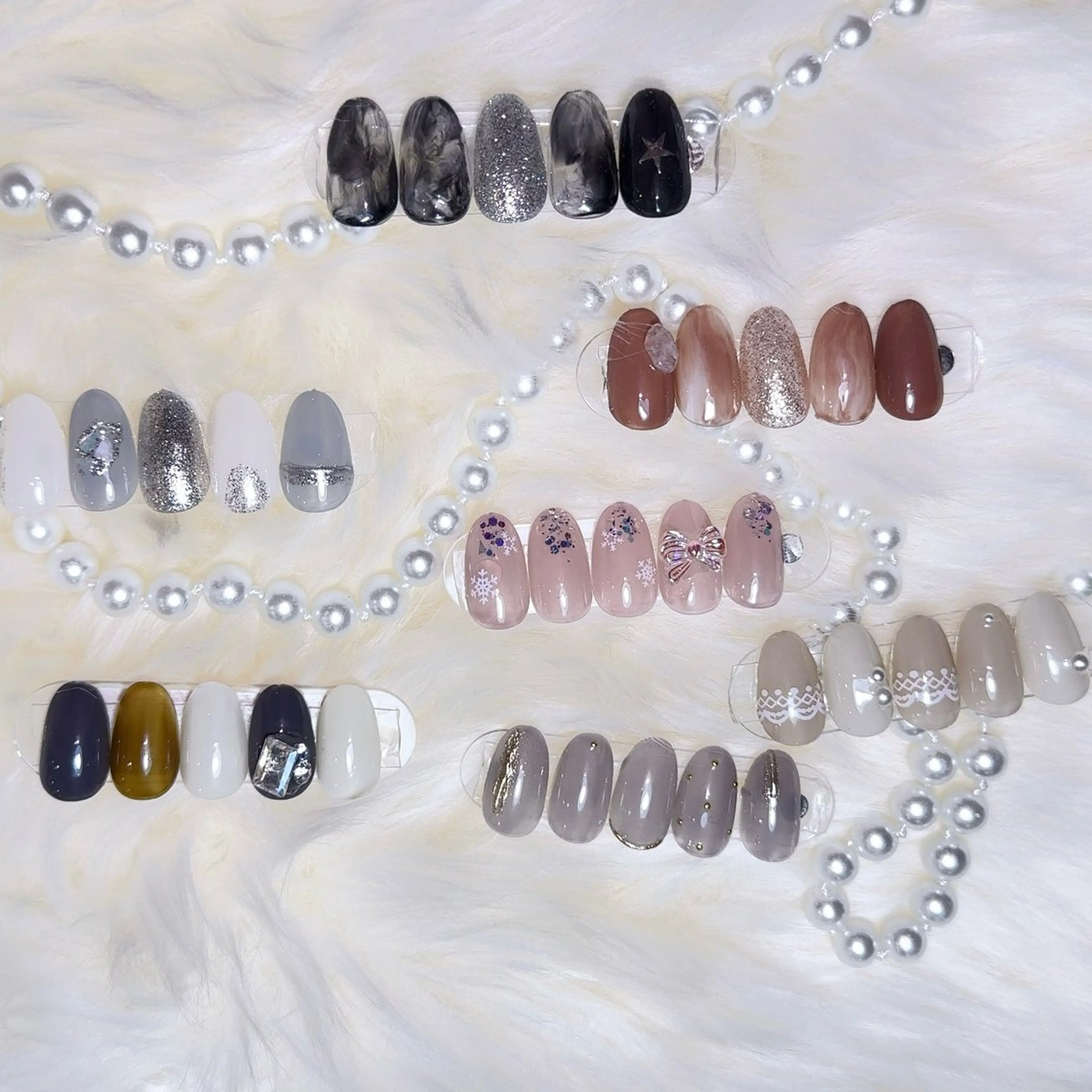 ネイル アートネイル フラッシュネイル フレンチネイル ジェルネイル ガラスフレンチ You&Me Yukiのネイルデザイン