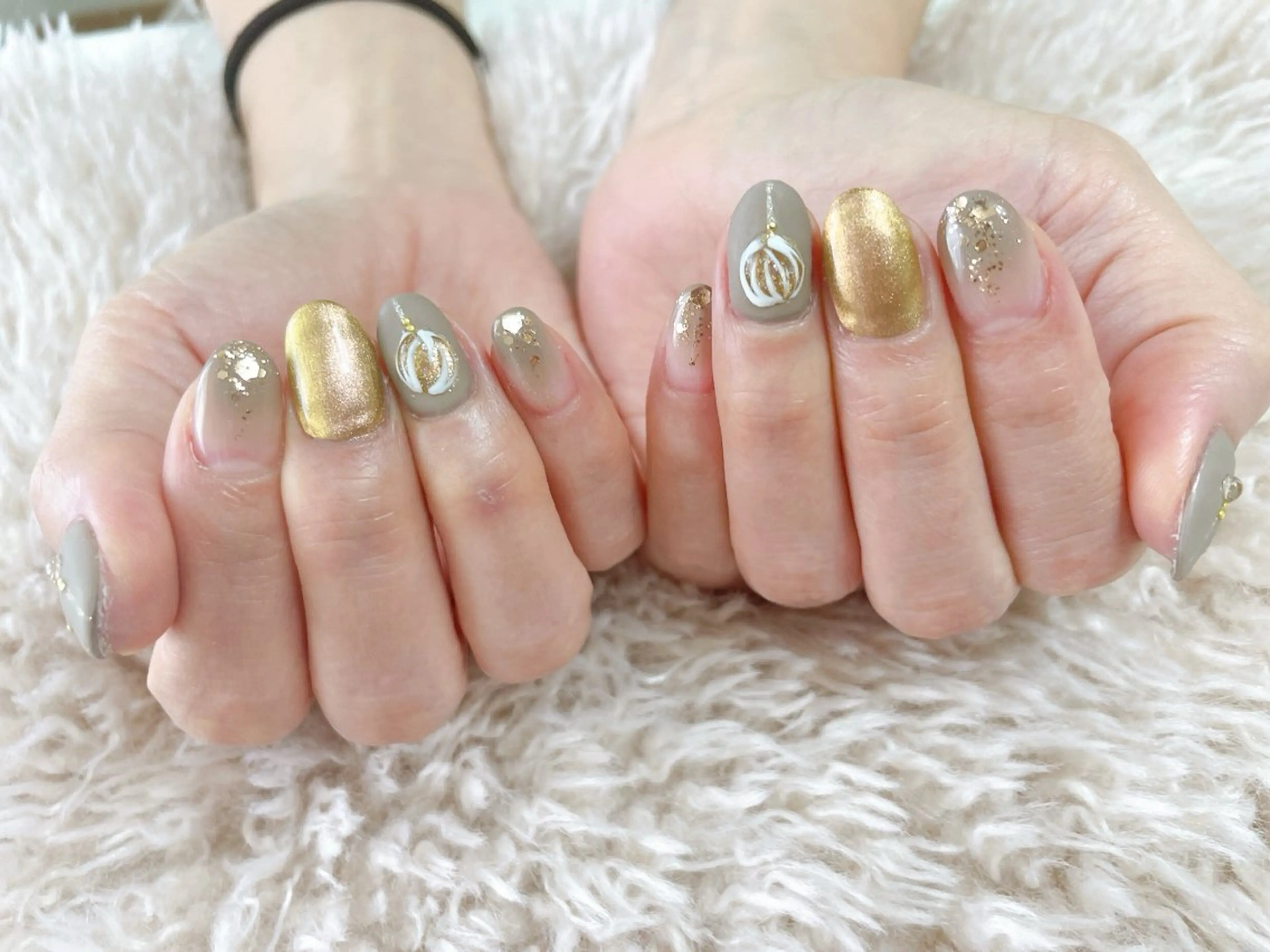 ネイル ジェルネイル 韓国ネイル パラジェル 冬ネイル クリスマス kikinail 溝の口のネイルデザイン