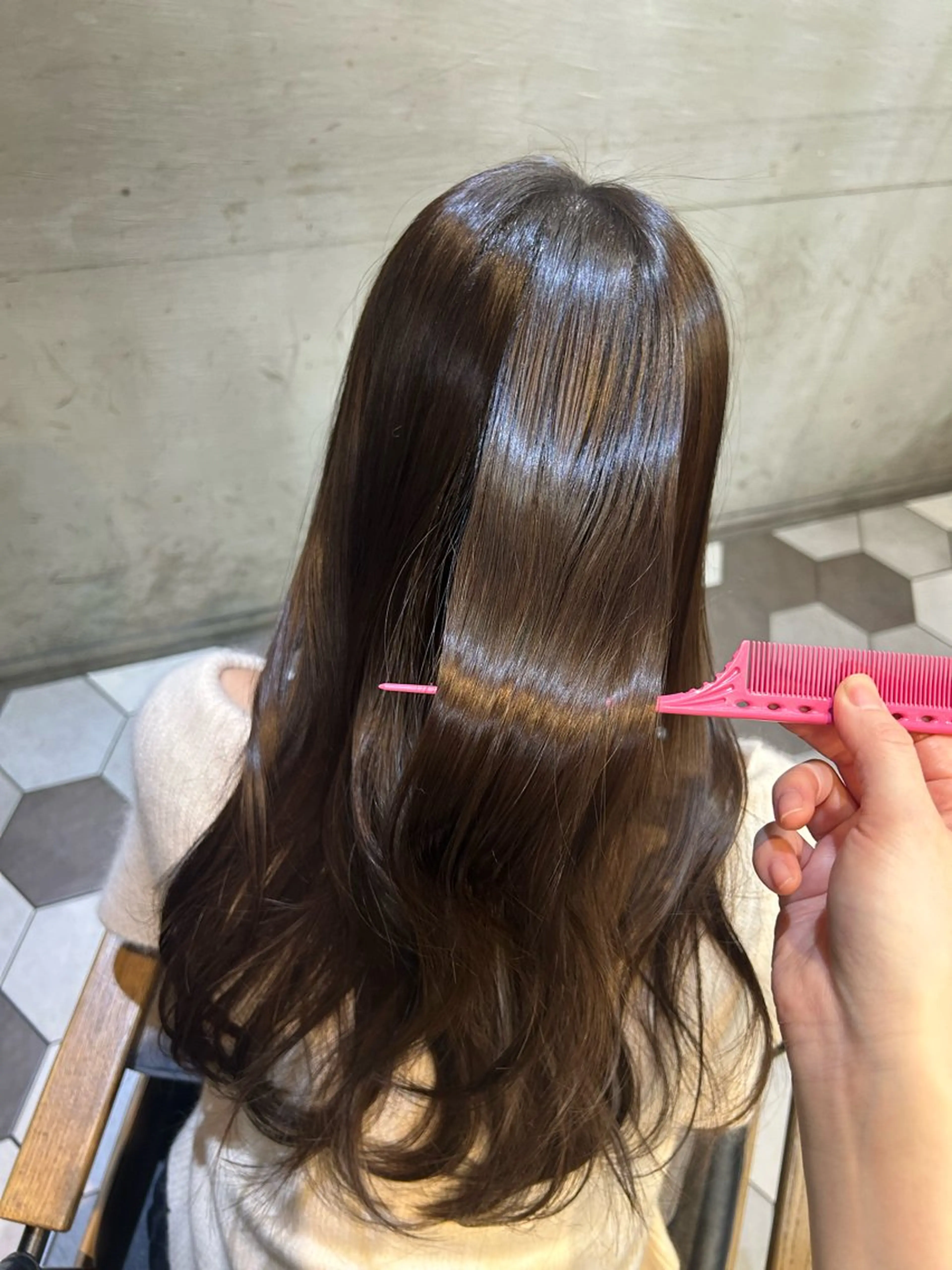 カラー ninaアイドル前髪 ×透明感🎀のヘアスタイル