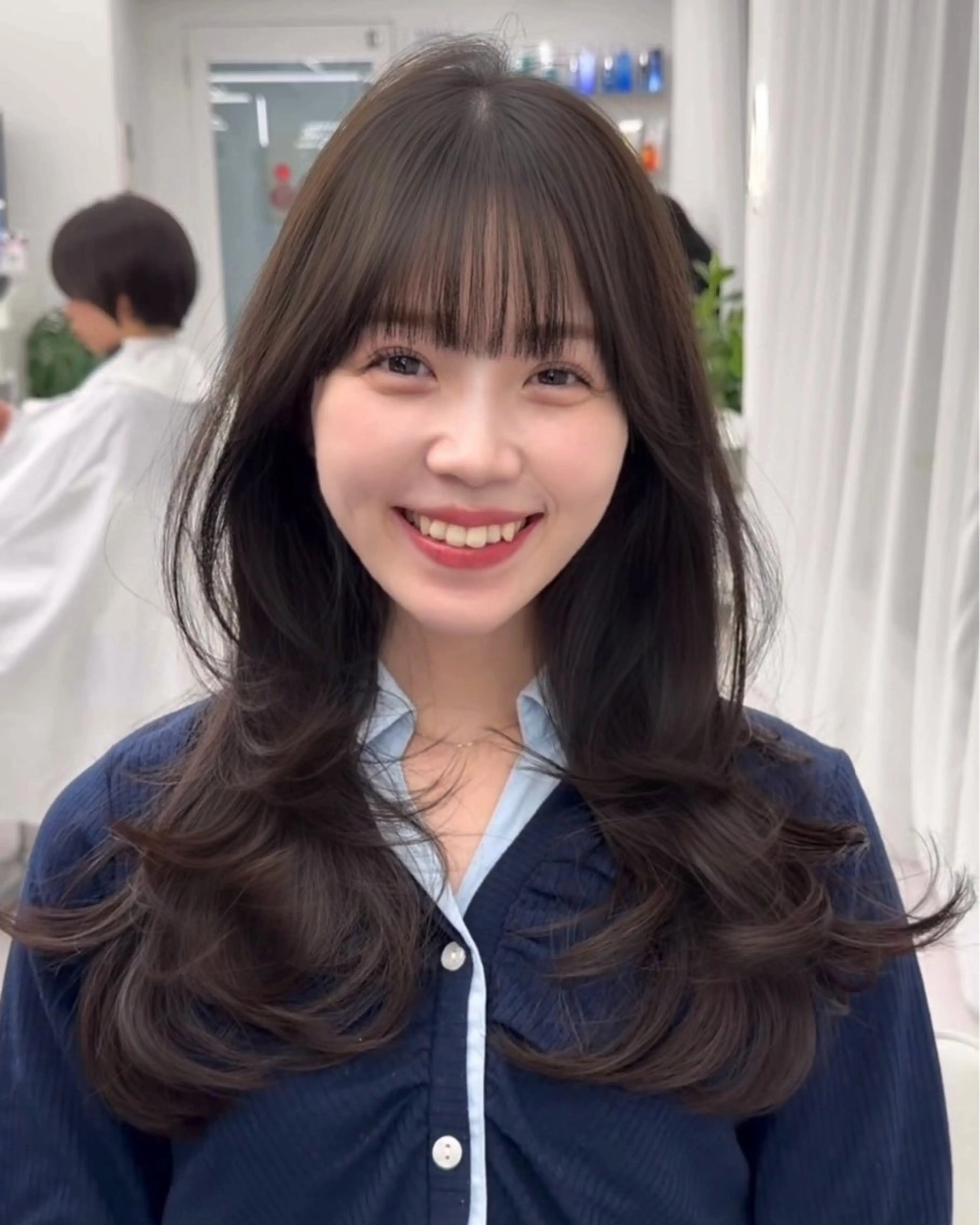 ロング カラー カット ヘアカラー トリートメント 韓国ヘア　紗希 🦋のヘアスタイル