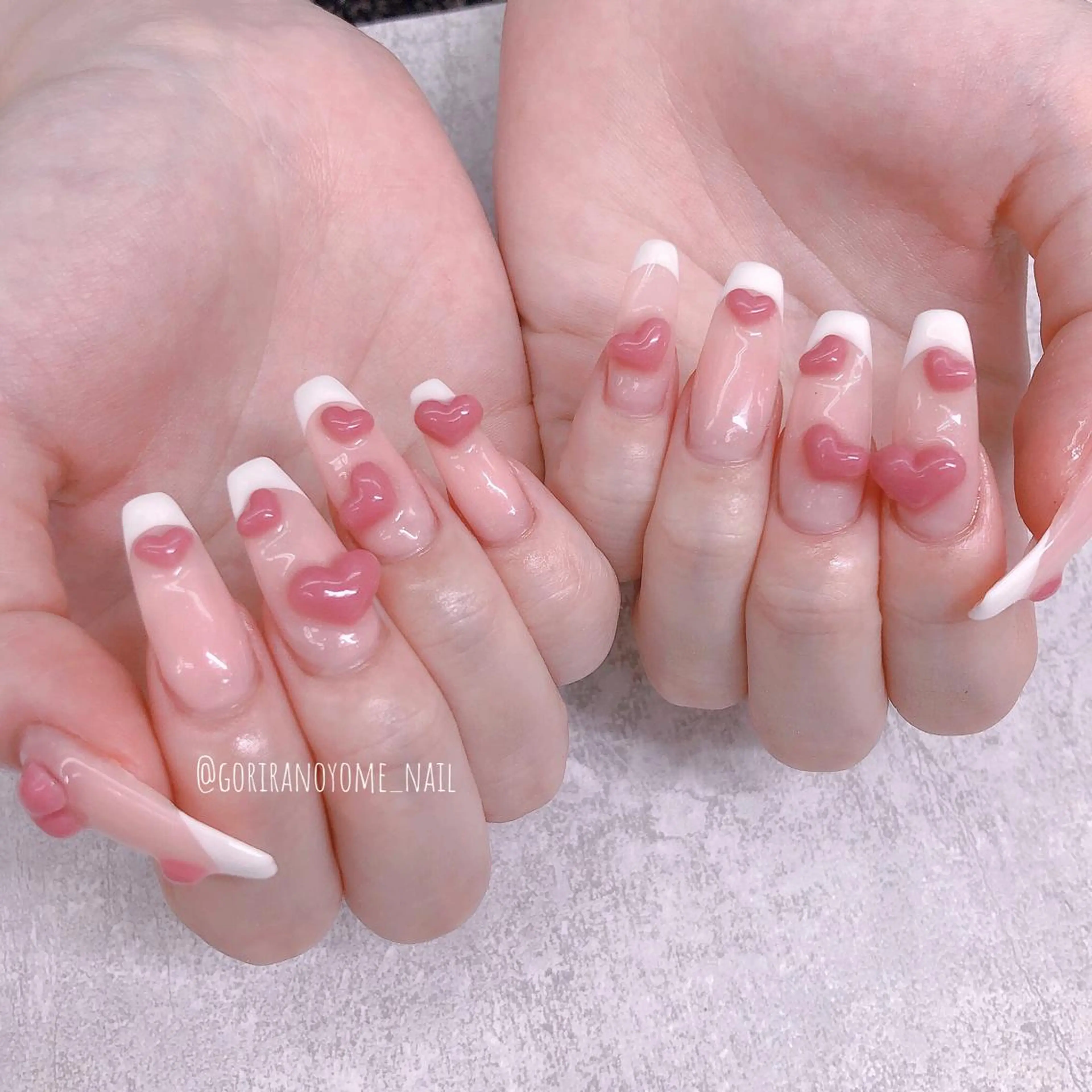 ネイル 長さ出し ロングネイル ハンドネイル ナナイチゼロ I.Naoのネイルデザイン