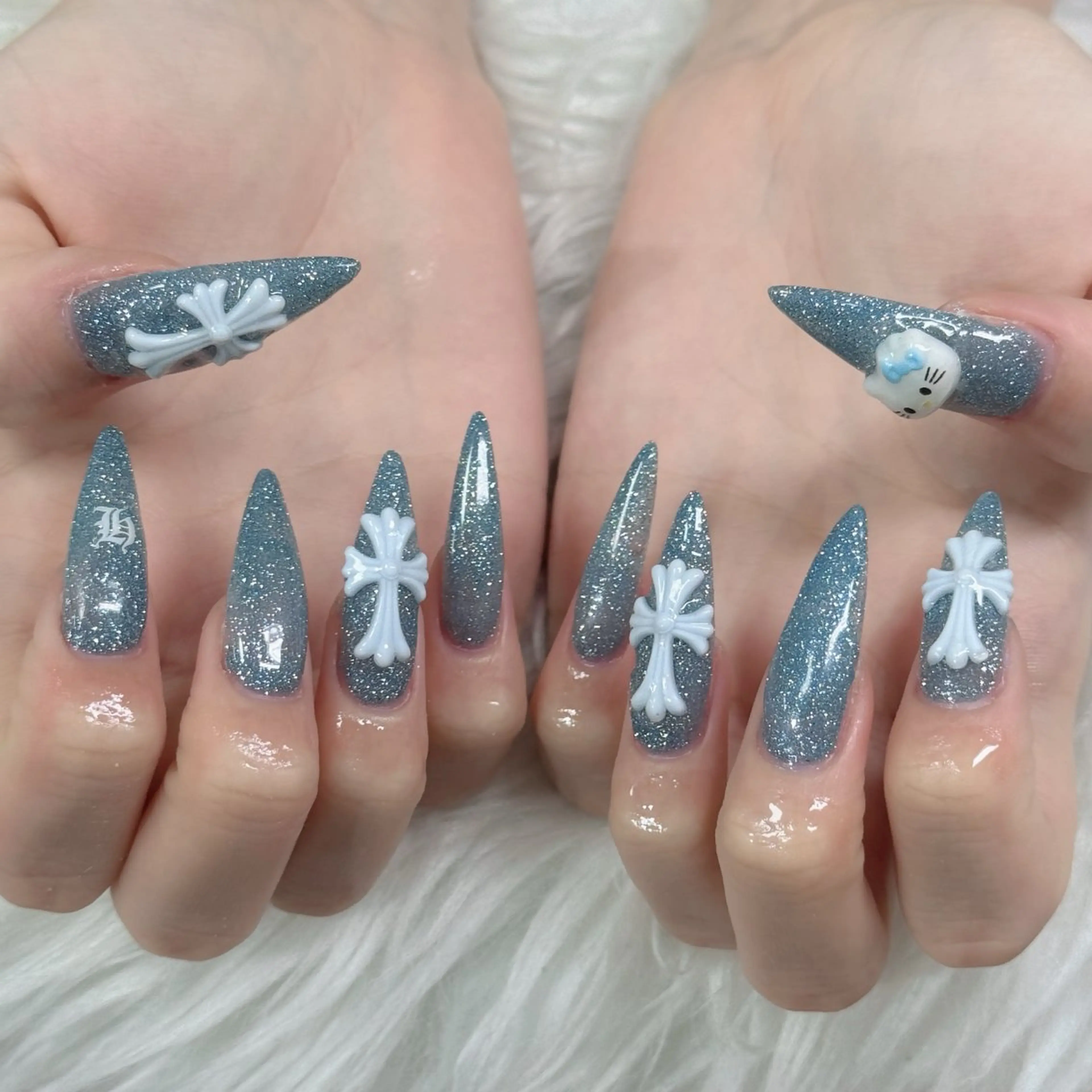 ネイル フットネイル フレンチネイル グラデーション 韓国ネイル ロングネイル ハンドネイル Hani Nail Salonのネイルデザイン