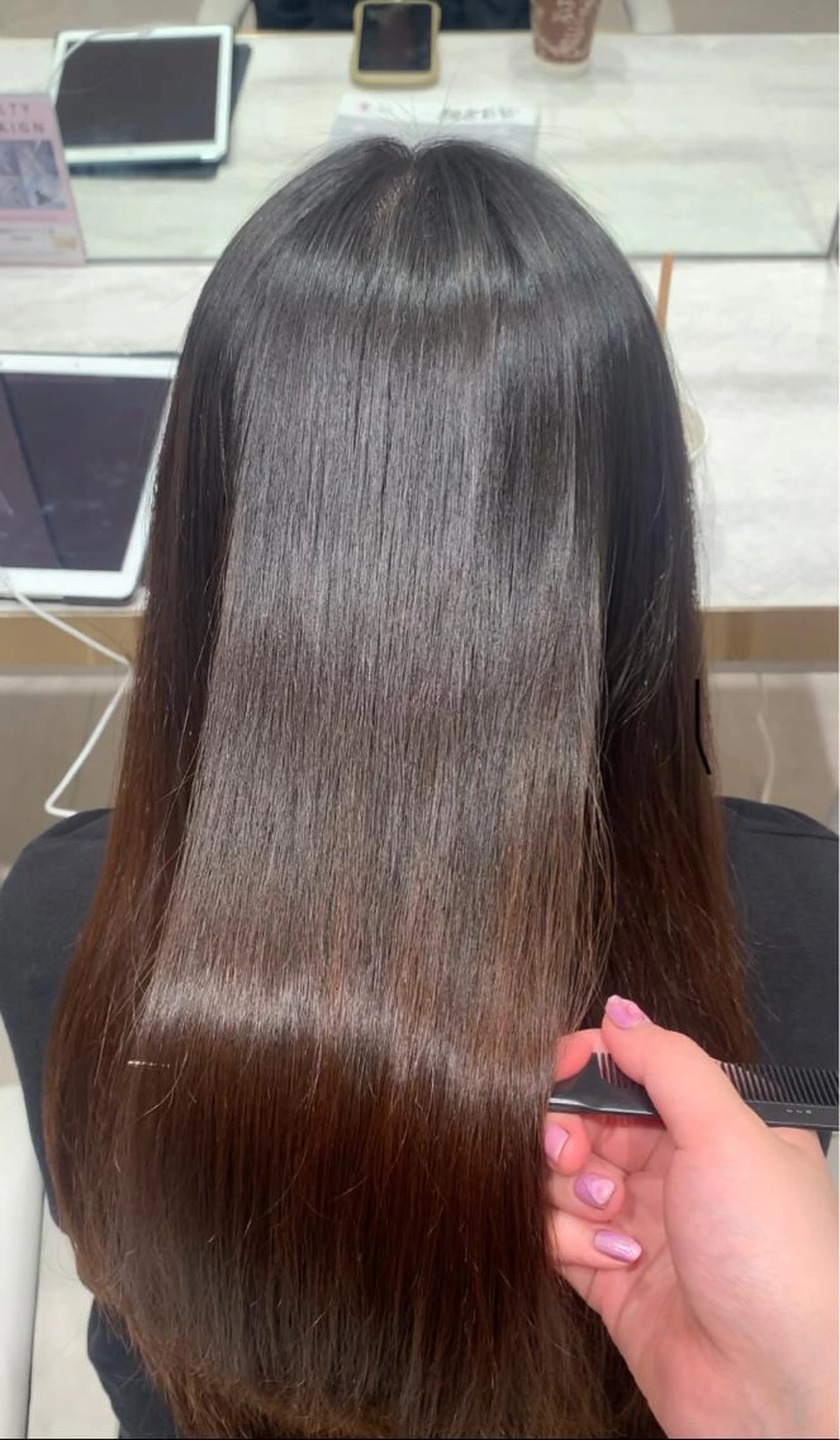 【☁️柔らかいストレート☁️】縮毛矯正ストレート➕カット➕トリートメント🍯✨の写真