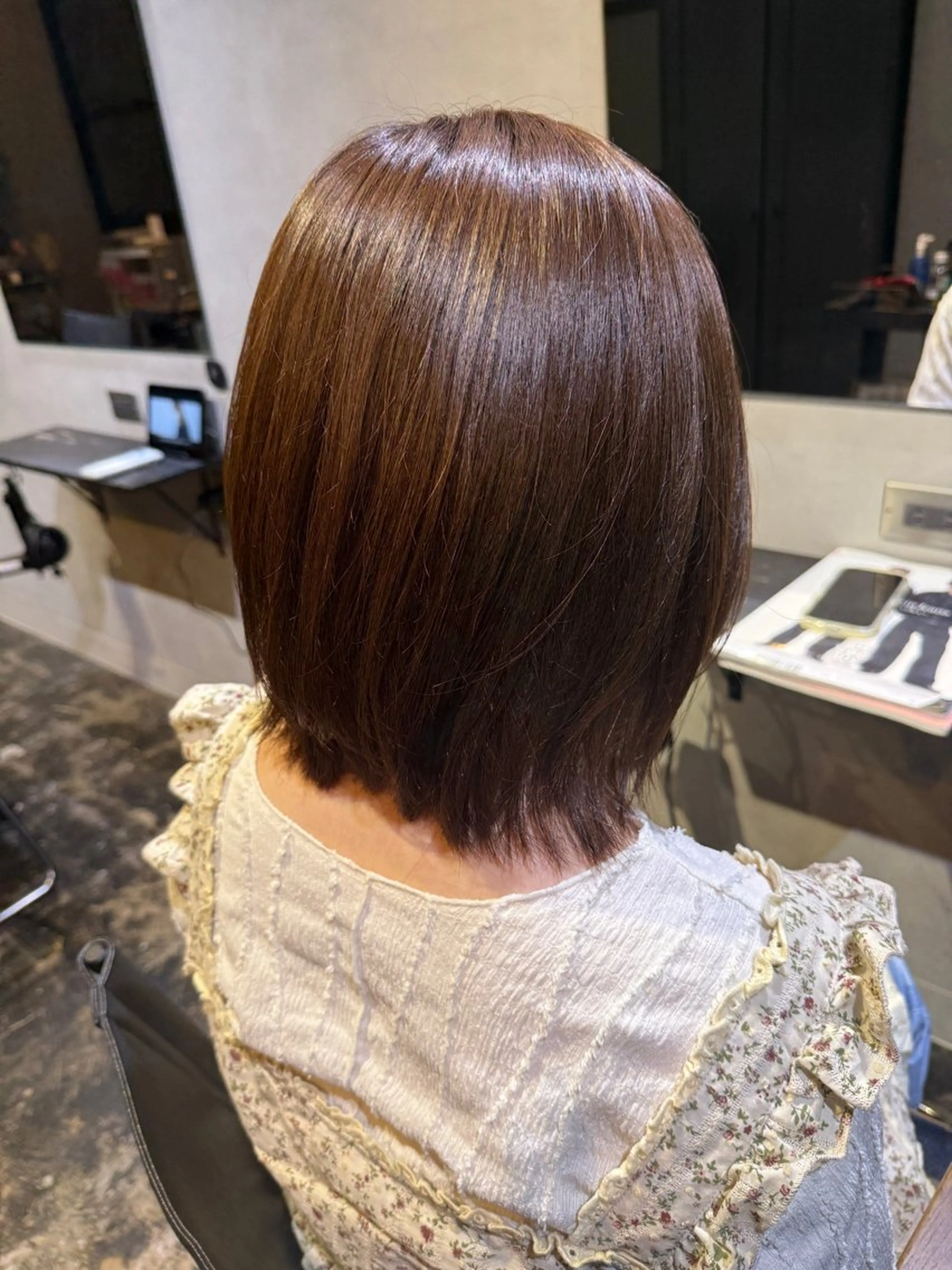 ミディアム カラー ヘアカラー 透明感カラー/パーマ 🌀アオノのヘアスタイル