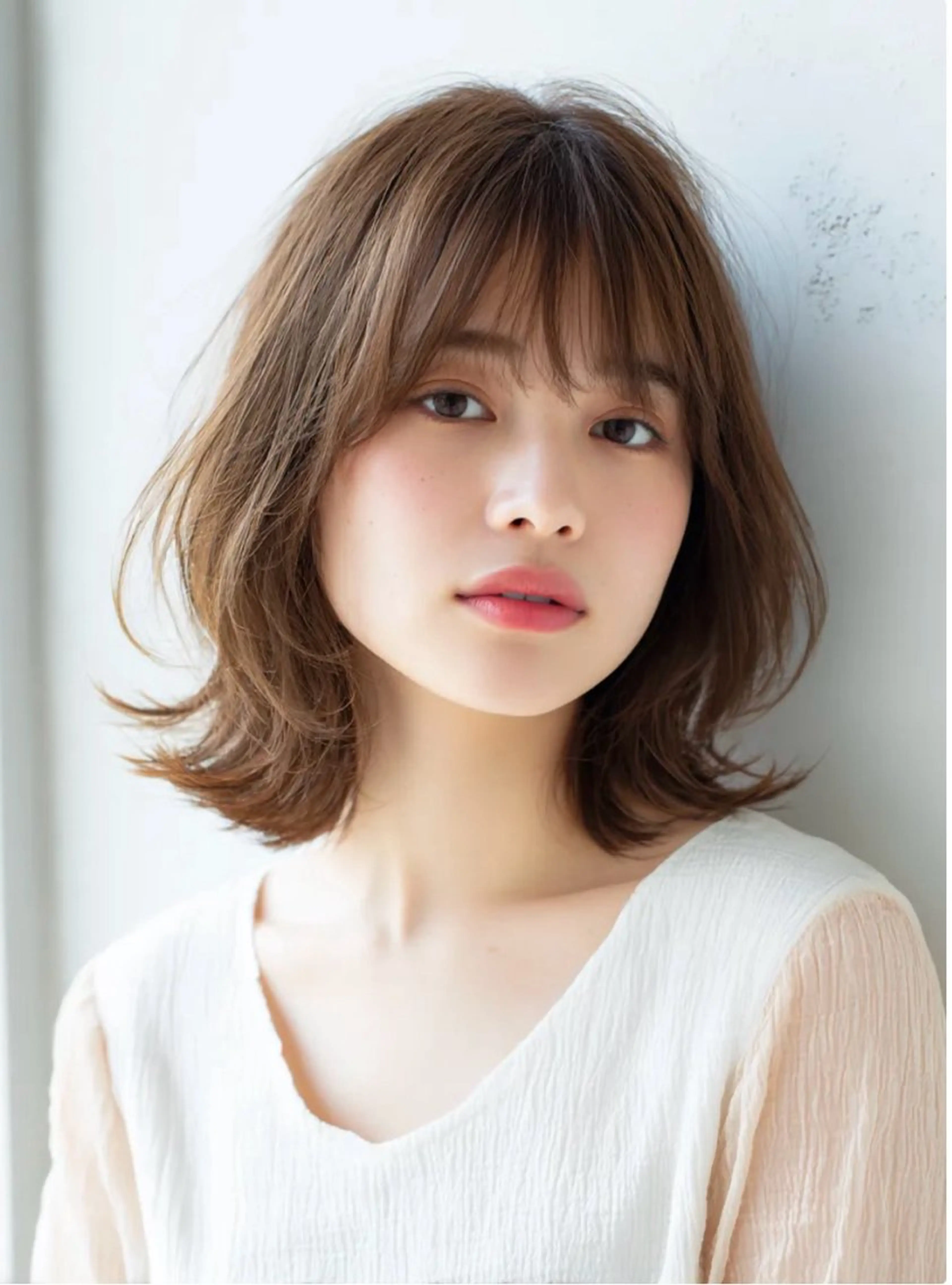 ミディアム カラー 北川大輔🌟 小顔レイヤーカットのヘアスタイル