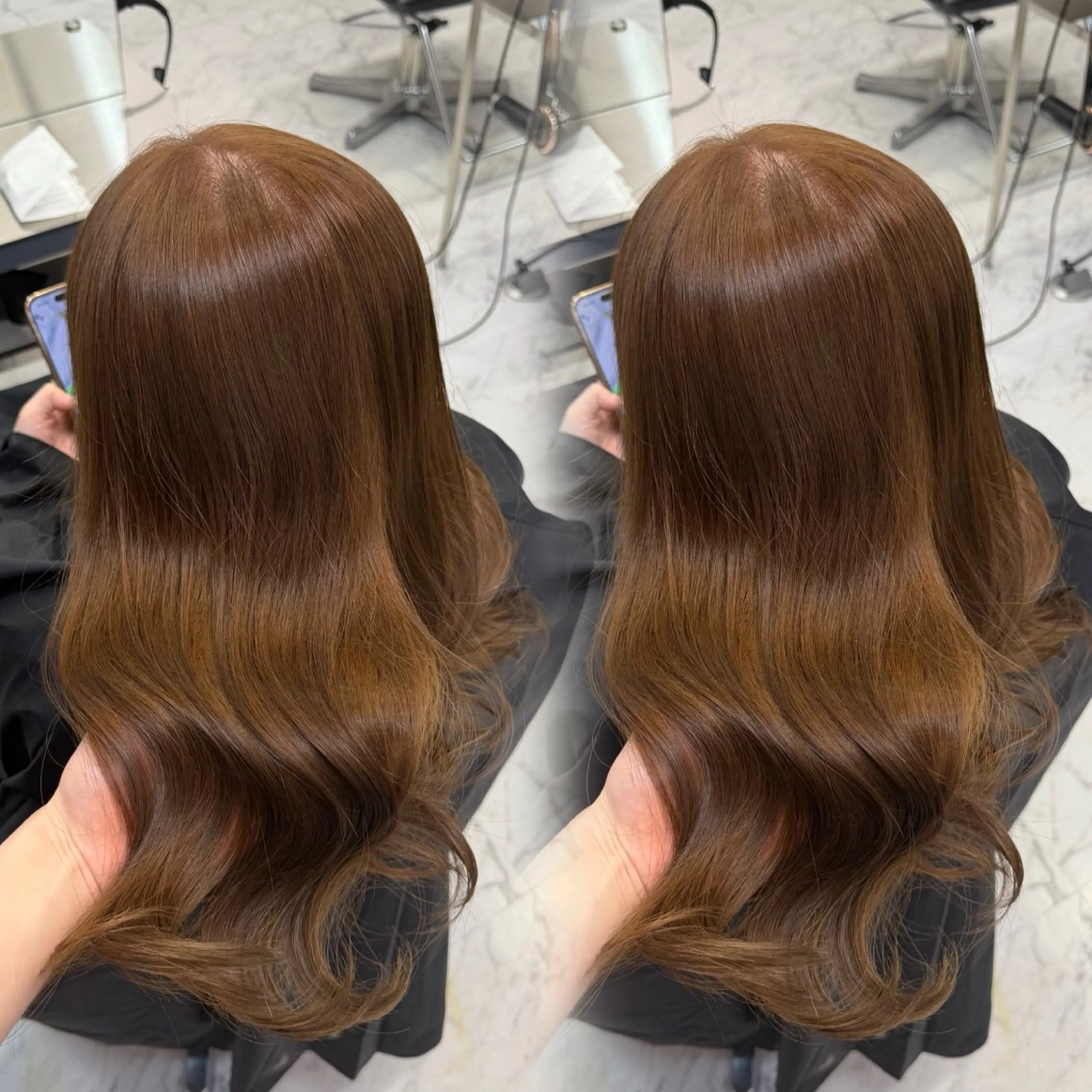 ロング カラー ブリーチ ダブルカラー ブリーチなしカラー 髪質改善 ヘアカラー トリートメント 福岡美髪矯正/ KAEDEのヘアスタイル