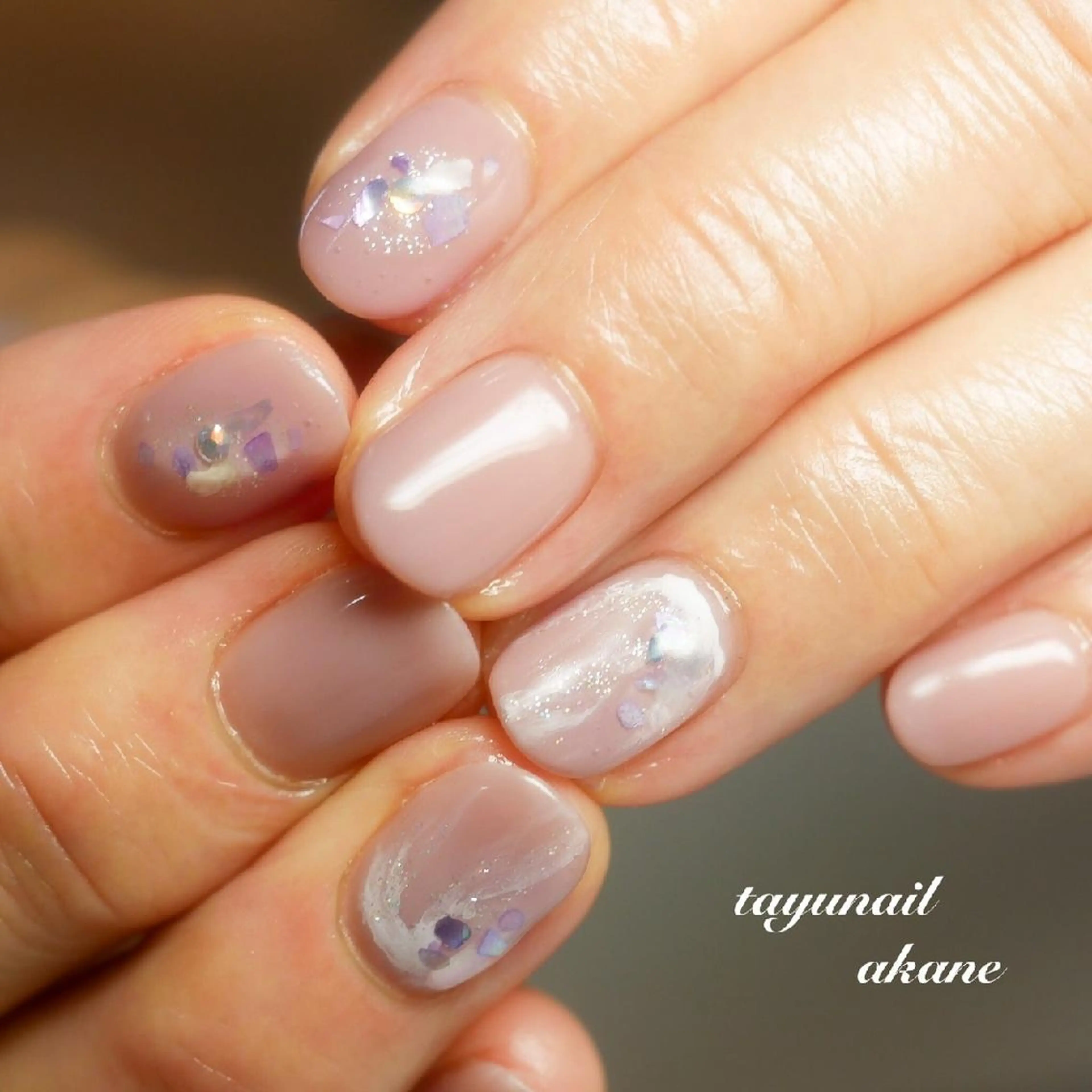 ネイル アートネイル ブルー ジェルネイル ニュアンスネイル パラジェル ネイルサロン 【たゆnail】のネイルデザイン