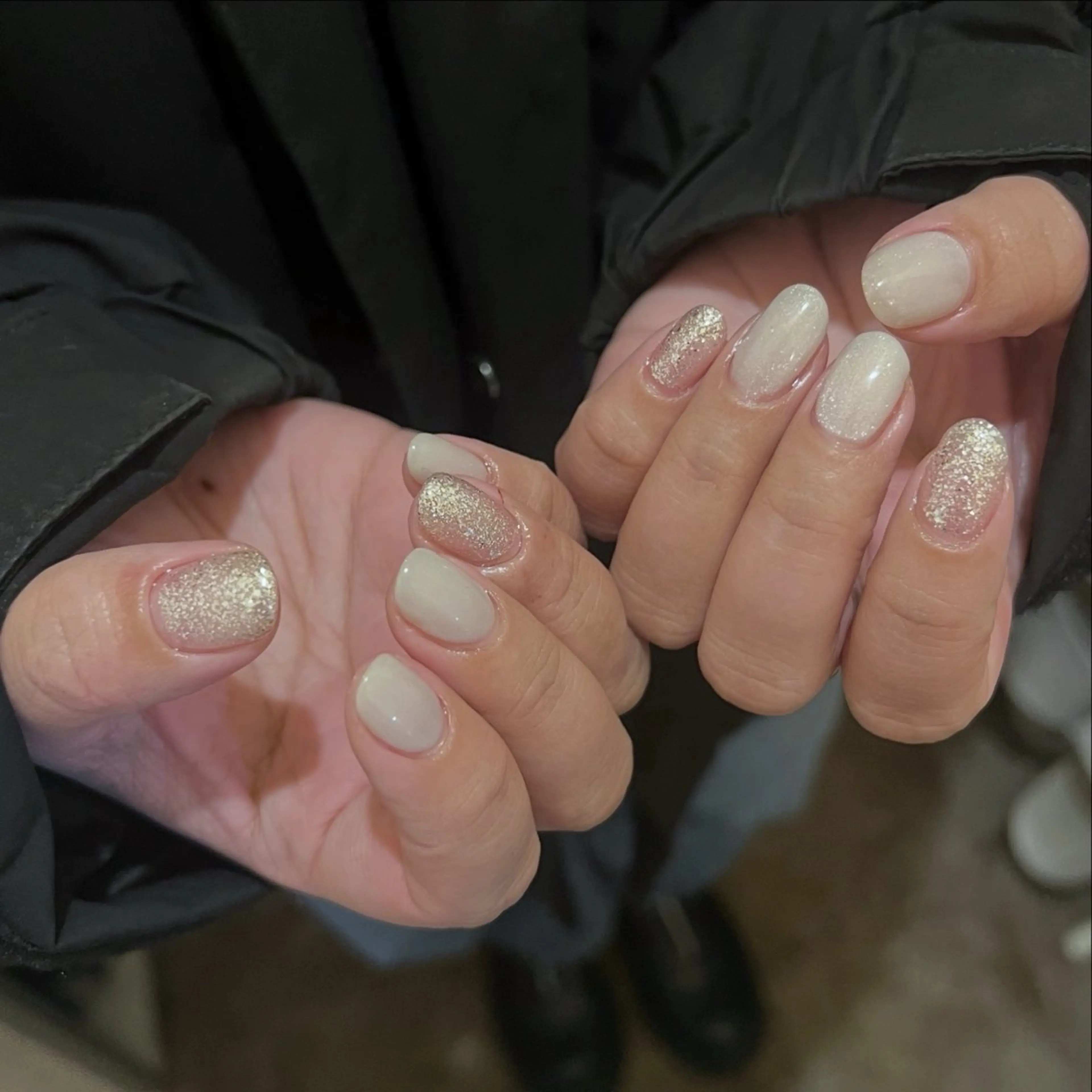 ネイル フラッシュネイル マグネットネイル ホワイト urun eriのネイルデザイン