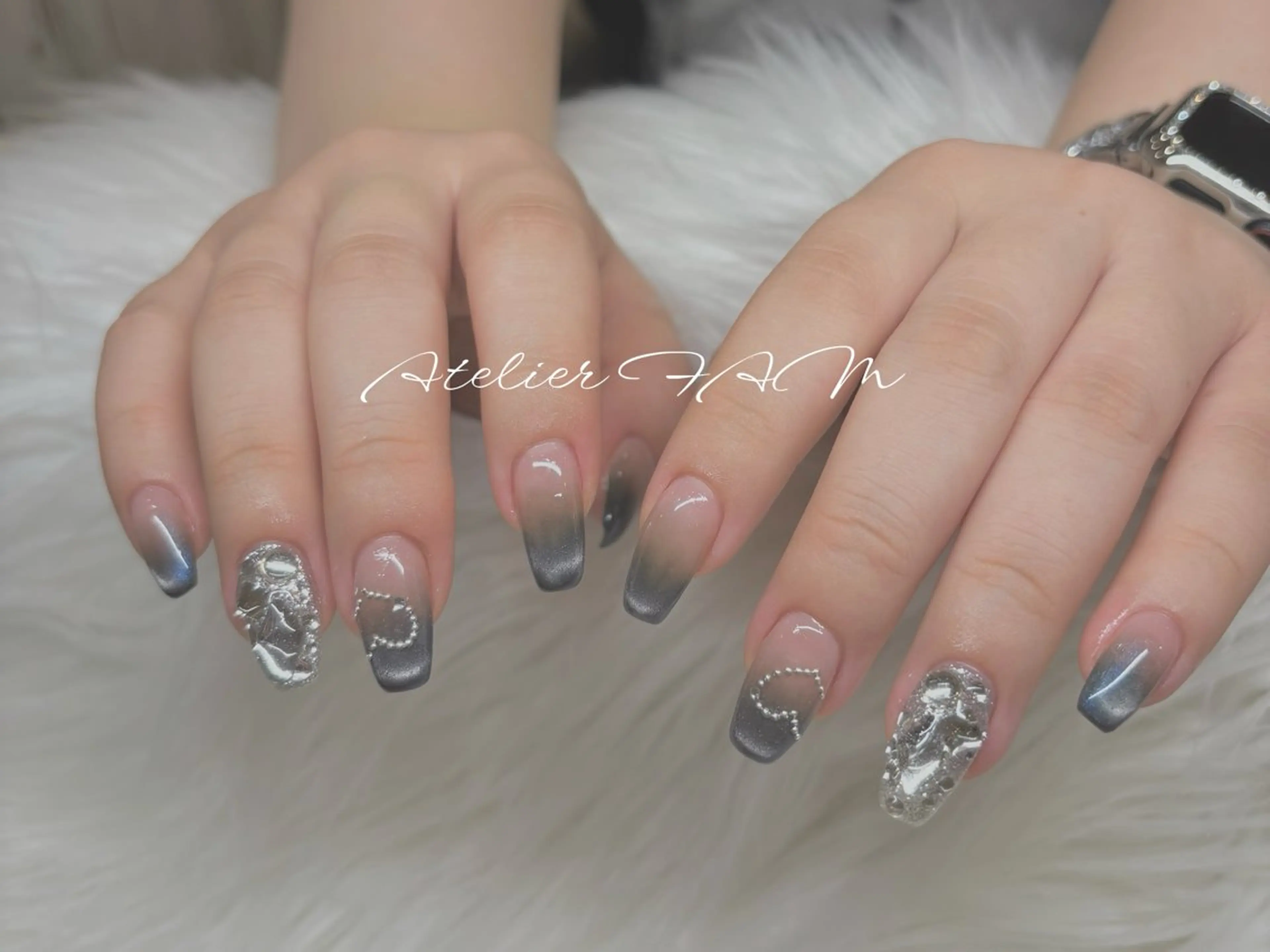 セミロング ハンドネイル nail&eyelashsalon atelier fam上本町店所属・アトリエ FAMのネイルデザイン