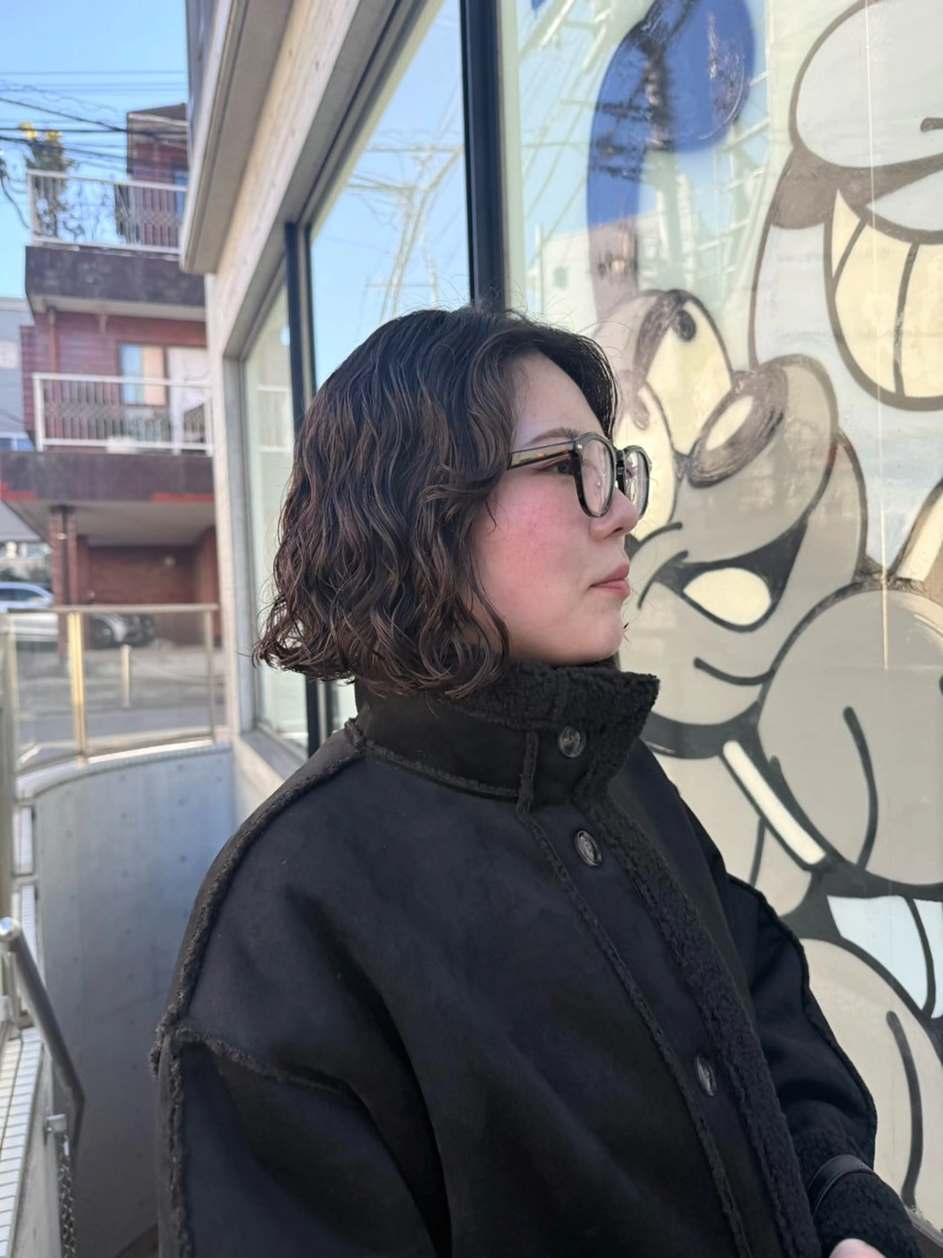 ミディアム カット パーマ トリートメント デジタルパーマ/ ウェーブパーマ/神野のヘアスタイル