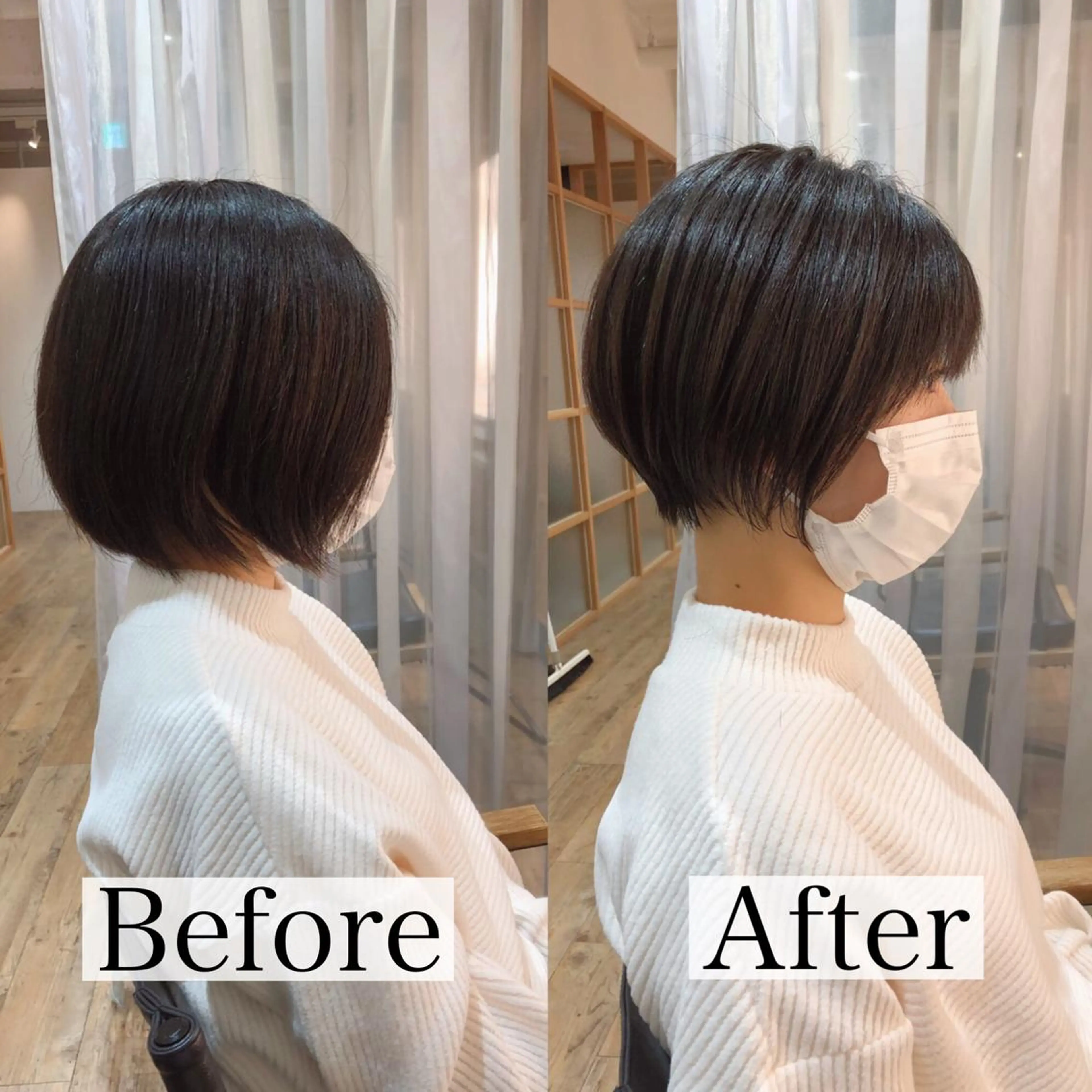 ショート カラー ショートボブ 丸みショート ボブ ショートヘア 髪質改善特化 谷口祐綺のヘアスタイル