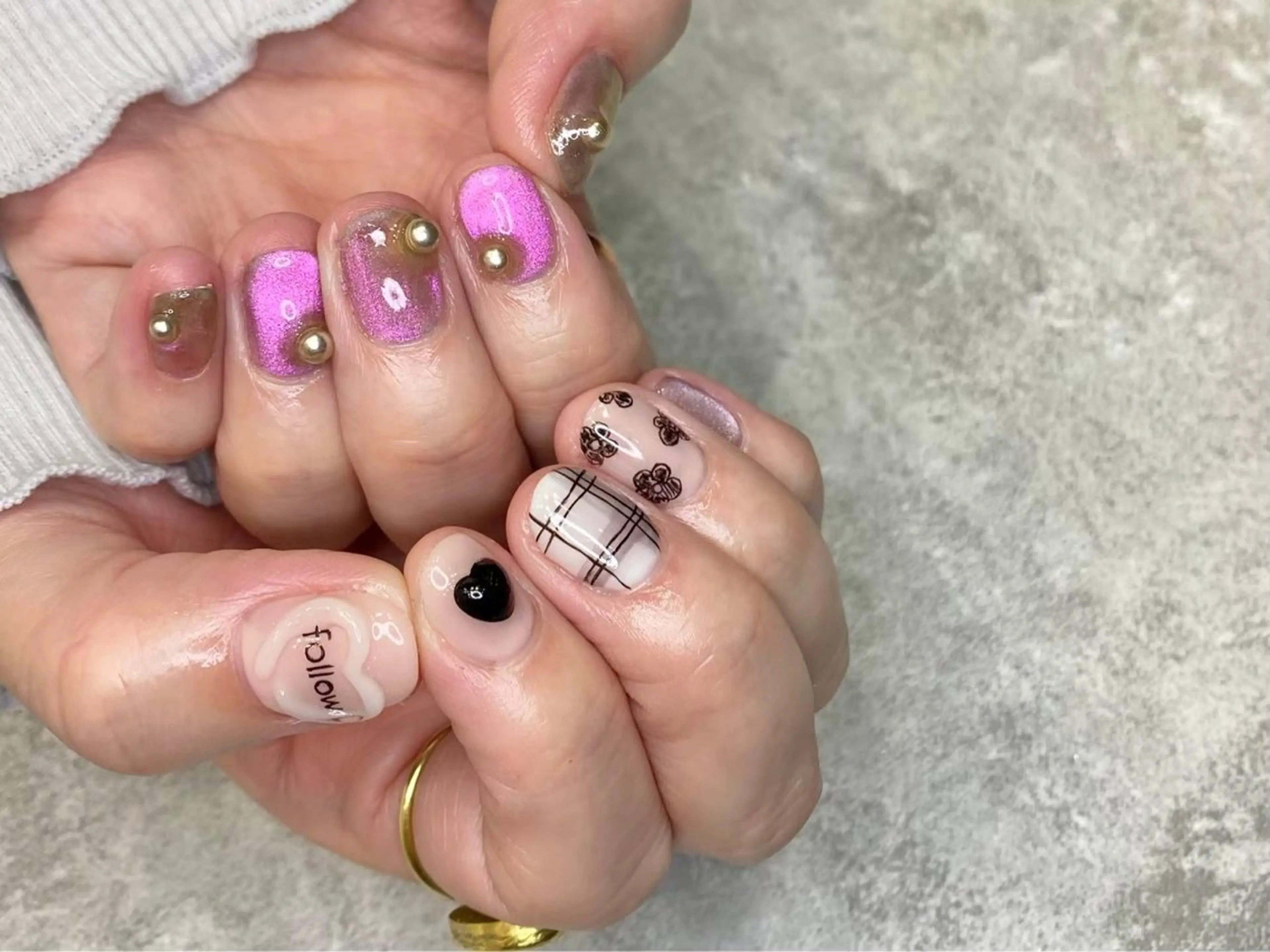 ネイル ハンドネイル Nail salon のらねこのネイルデザイン