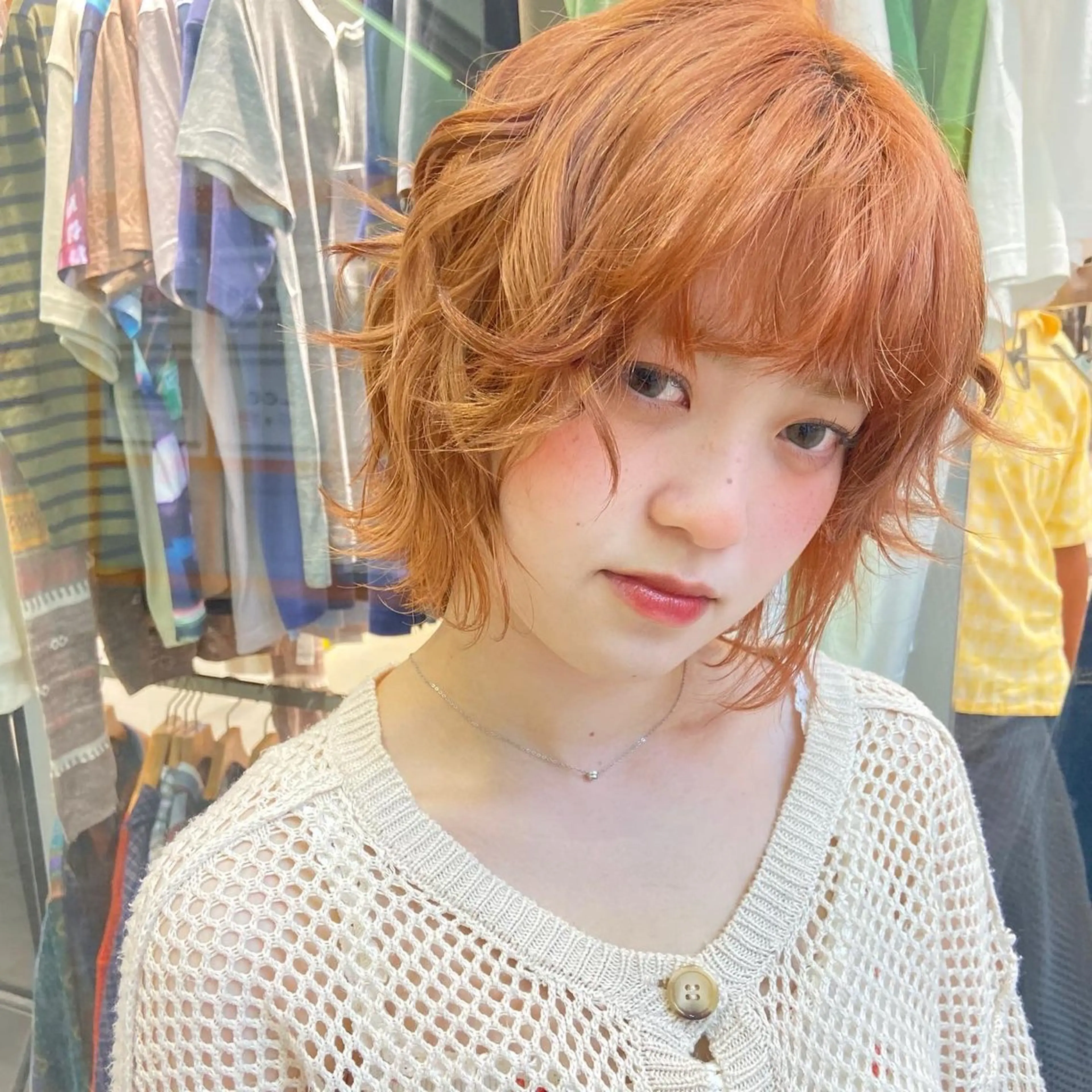 ショート カラー パーマ ヘアアレンジ 🌼似合わせのプロ 心斎橋/rena🌼のマツエク・マツパデザイン