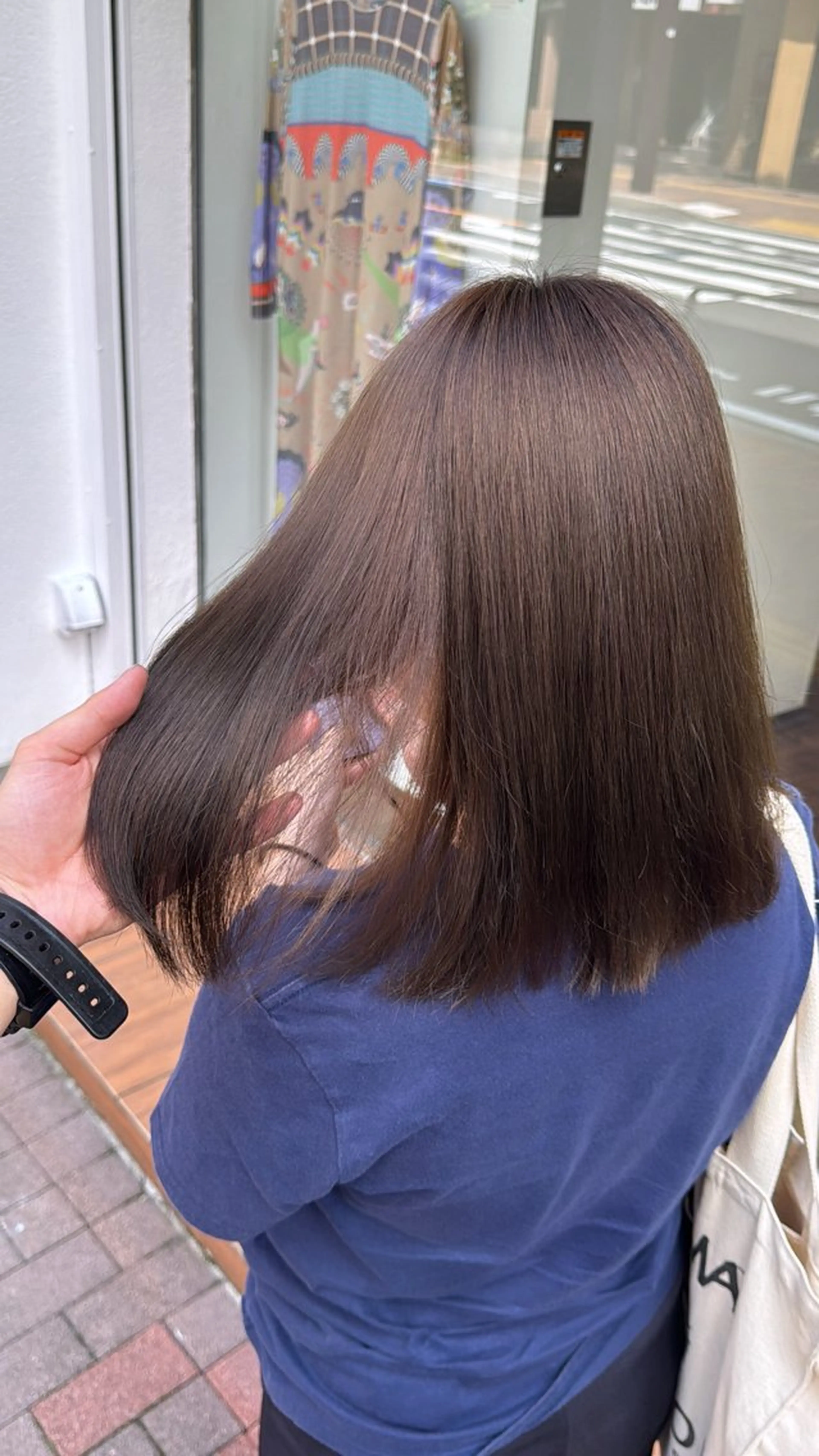 ミディアム カラー ブラウンカラー ヘアカラー トリートメント tet 店長 RIKITOのヘアスタイル