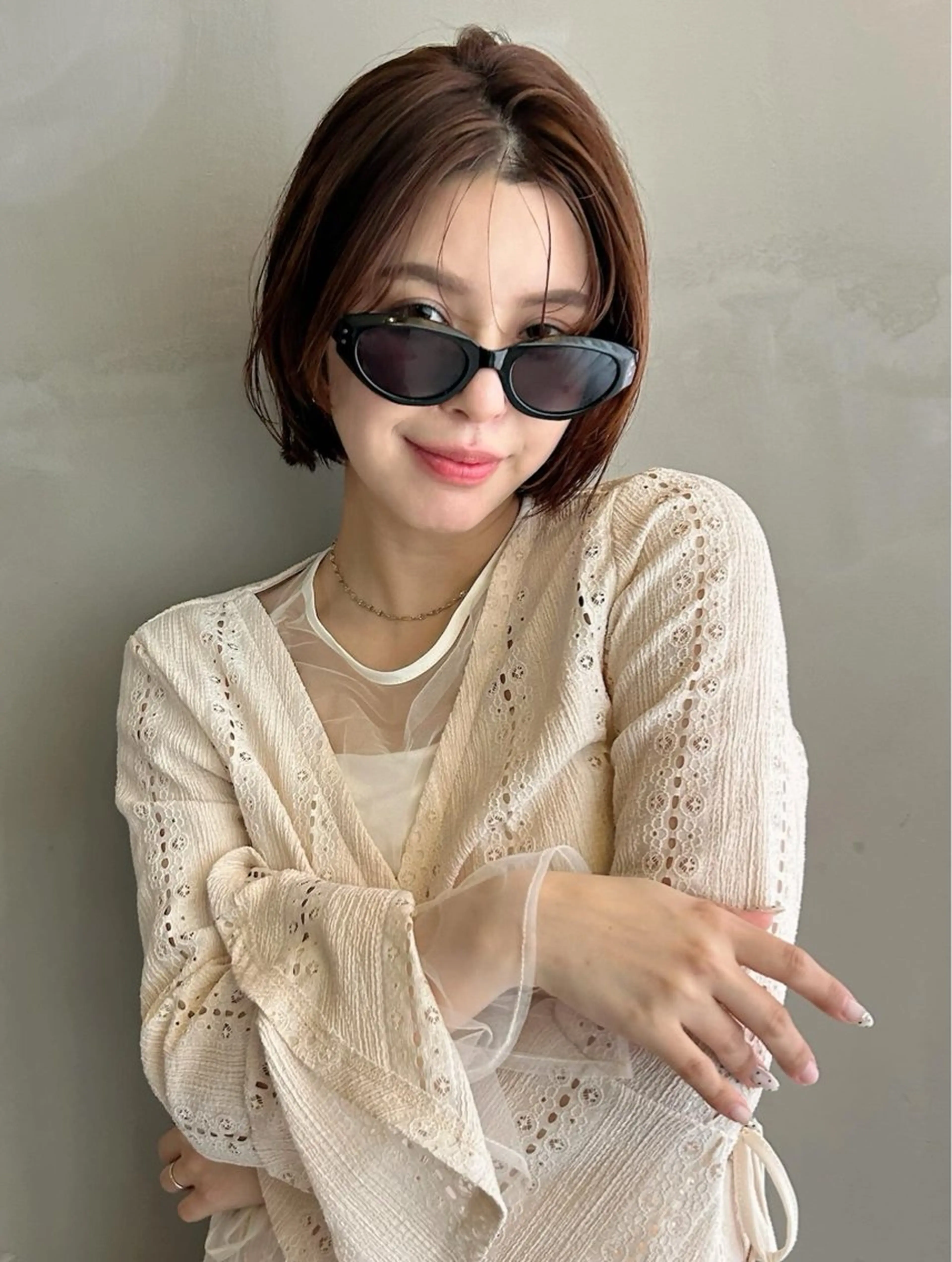 ショート カラー カット ヘアカラー トリートメント ショート/ボブ/ 心斎橋/宮脇美奈のヘアスタイル