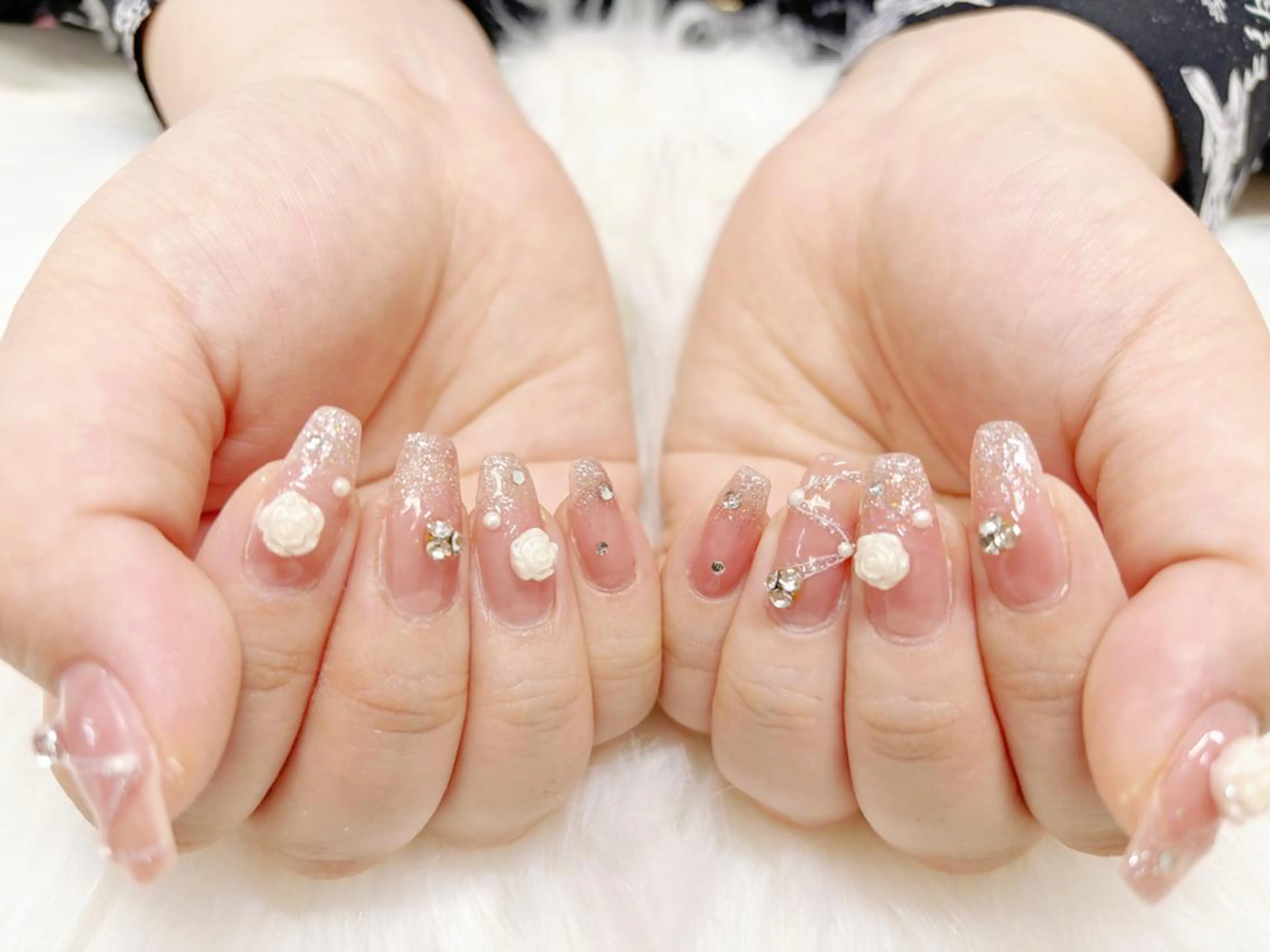 ネイル 長さ出し ジェルネイル 持ち込み パラジェル 春ネイル ハンドネイル リラネイル Aikenのネイルデザイン