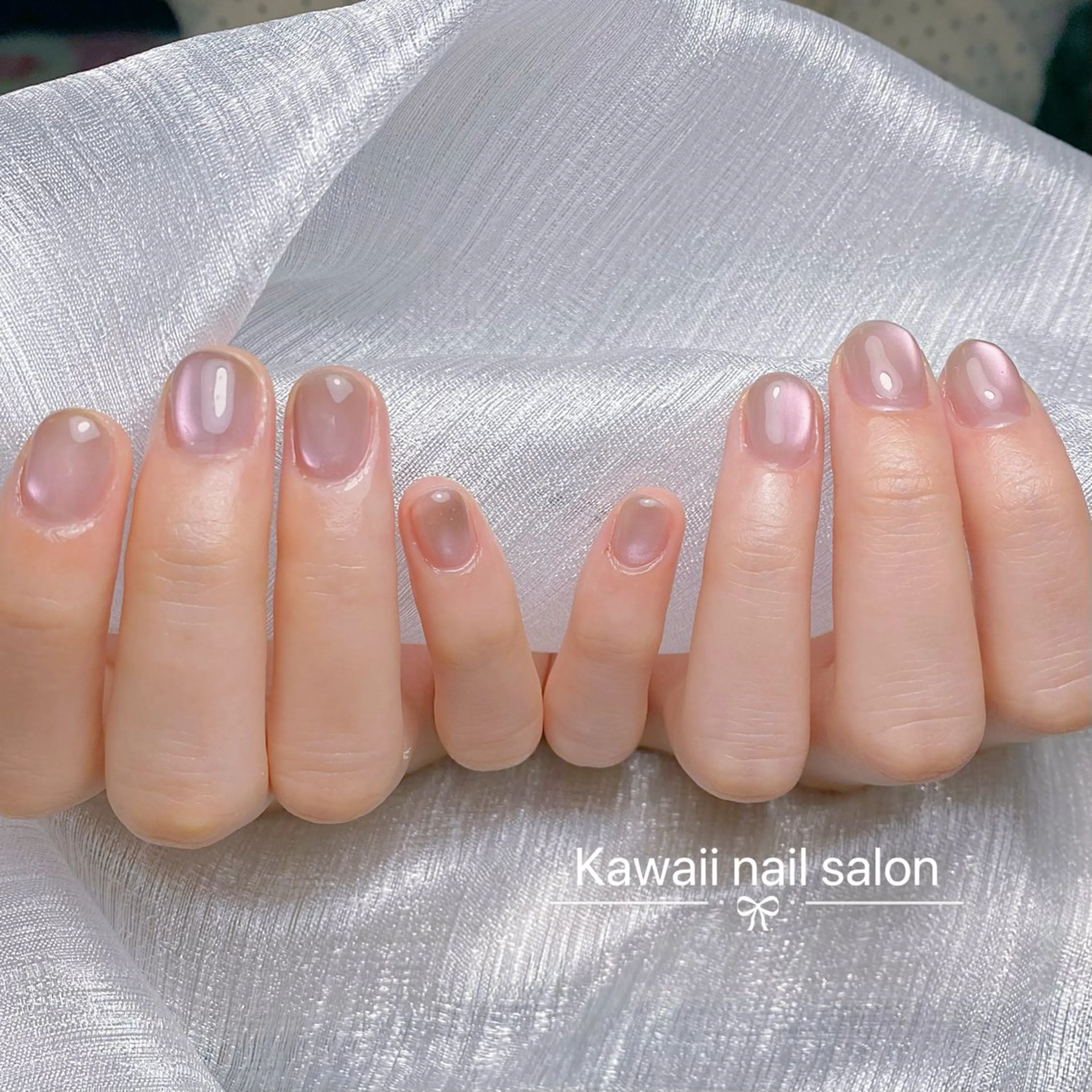 ネイル アートネイル 韓国ネイル マグネットネイル ワンホンネイル ハンドネイル ハンドケア Hina KawaiiNailのネイルデザイン