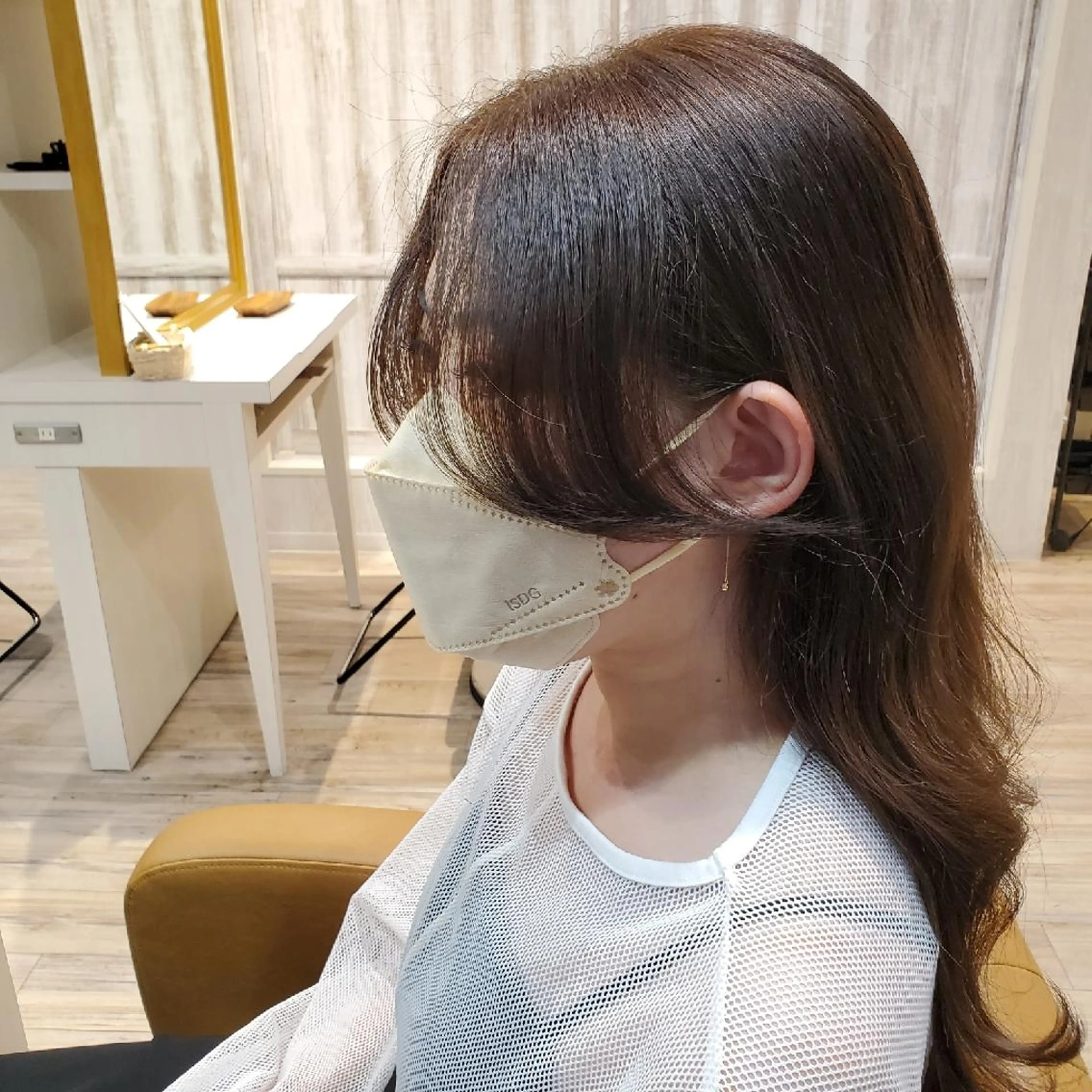 セミロング カラー 韓国風ヘア レイヤーカット カット ヘアカラー トリートメント レイヤーカット/ ウルフカット/大橋 のヘアスタイル