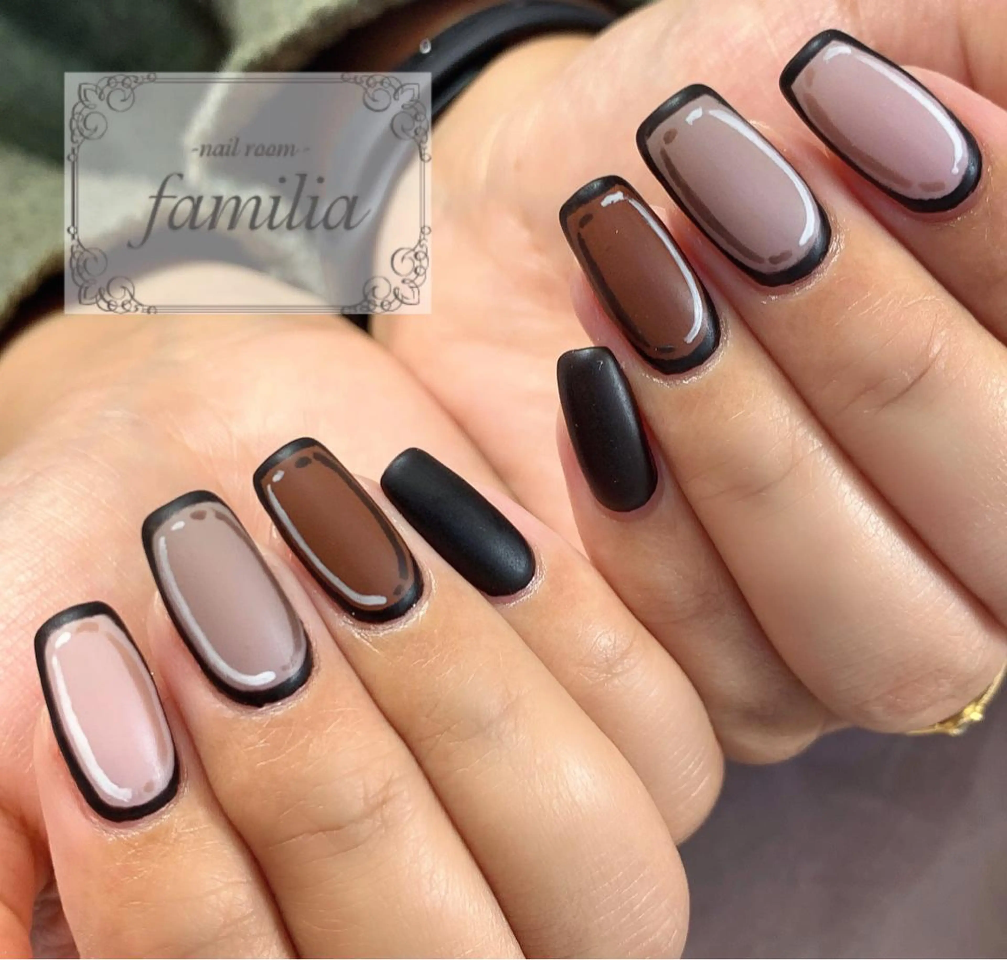 ネイル アートネイル マットネイル ハンドネイル -nailroom- familiaのネイルデザイン