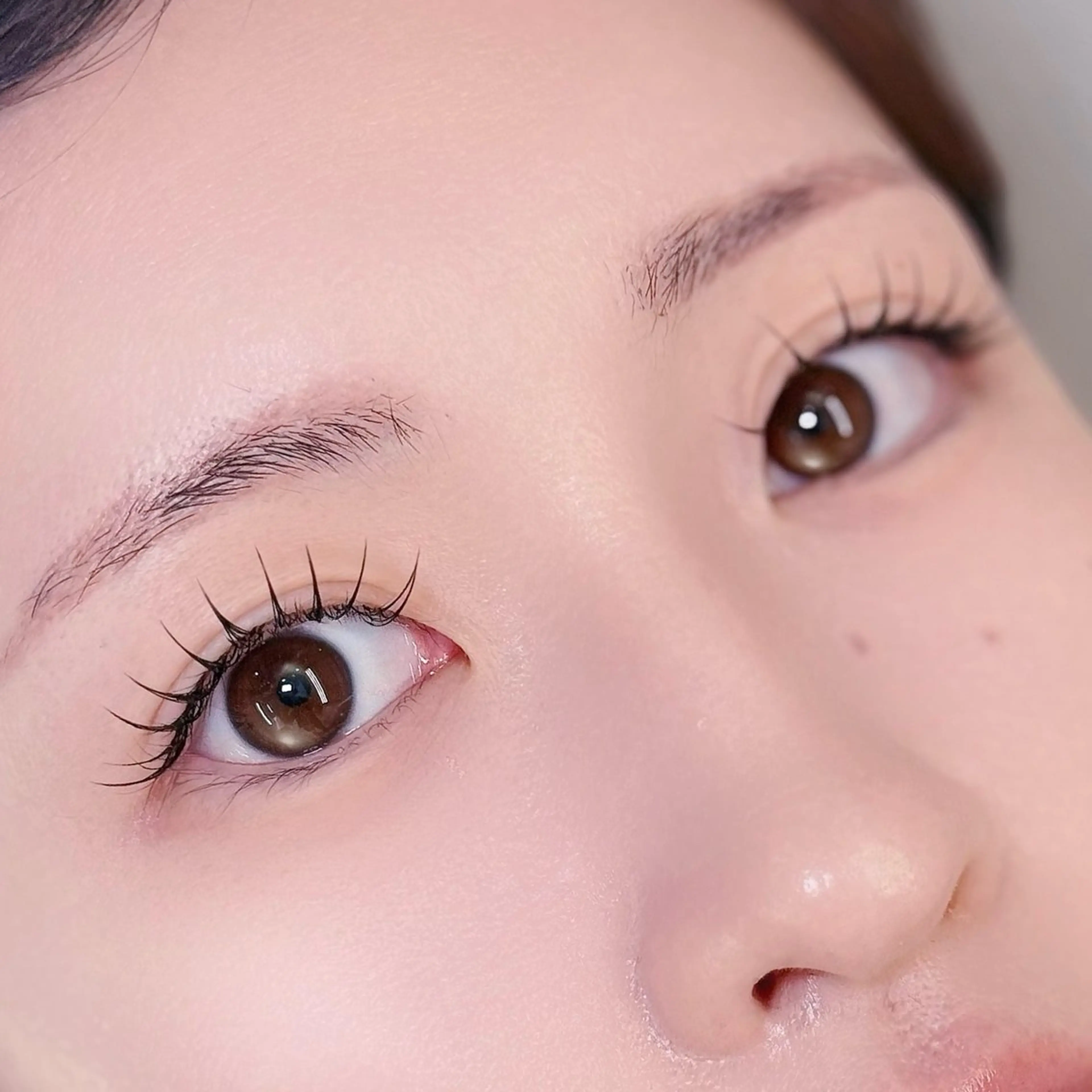マツエク・マツパ フラットラッシュ ナチュラル まつげパーマ マツエク cherien eyelash&eyebrow（salon village）所属・梅津/cherien 渋谷・明治神宮前のマツエク・マツパデザイン