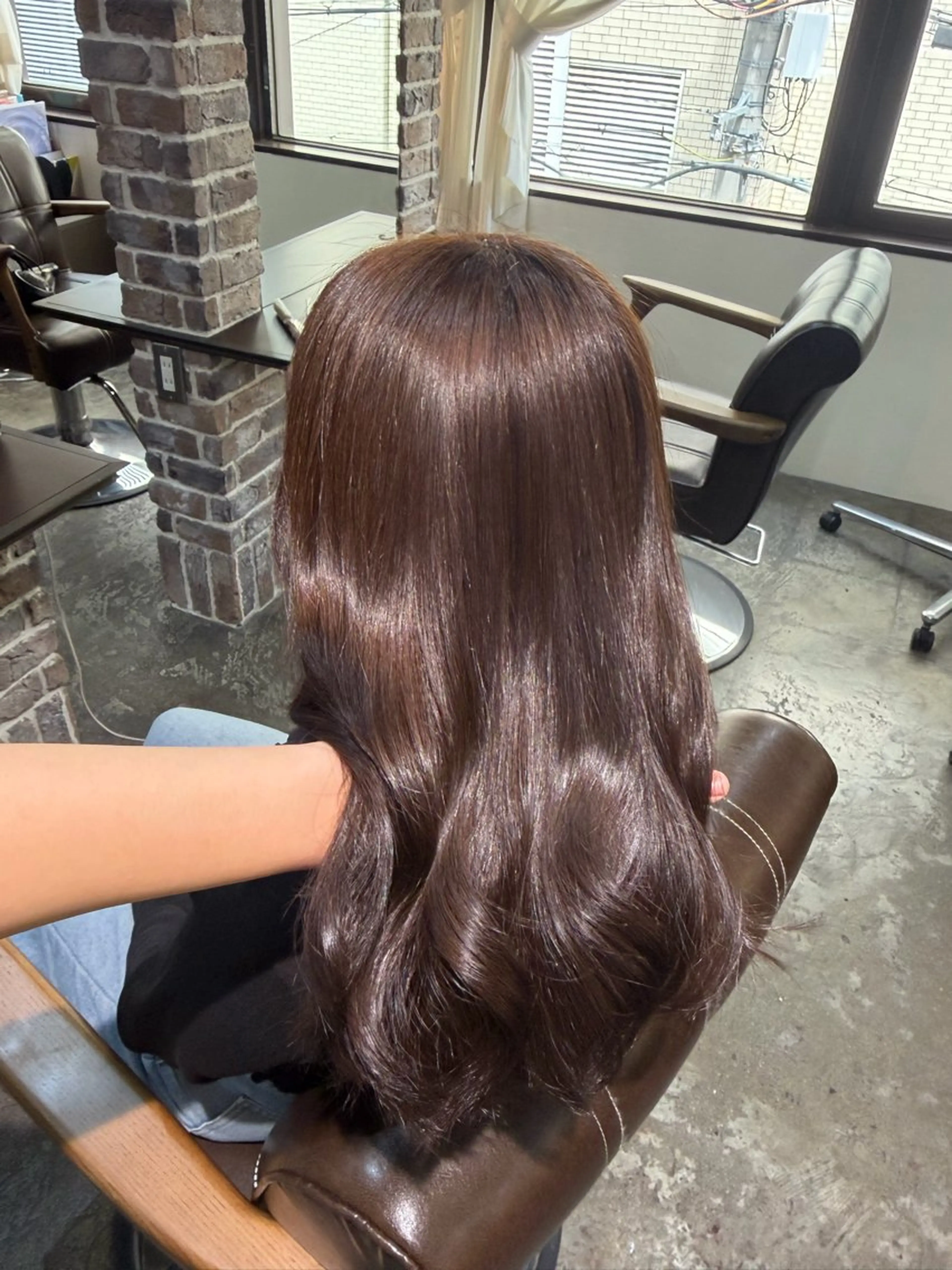 ミディアム ヘアカラー トリートメント メンズパーマ/縮毛 矯正/徳田真緒のヘアスタイル