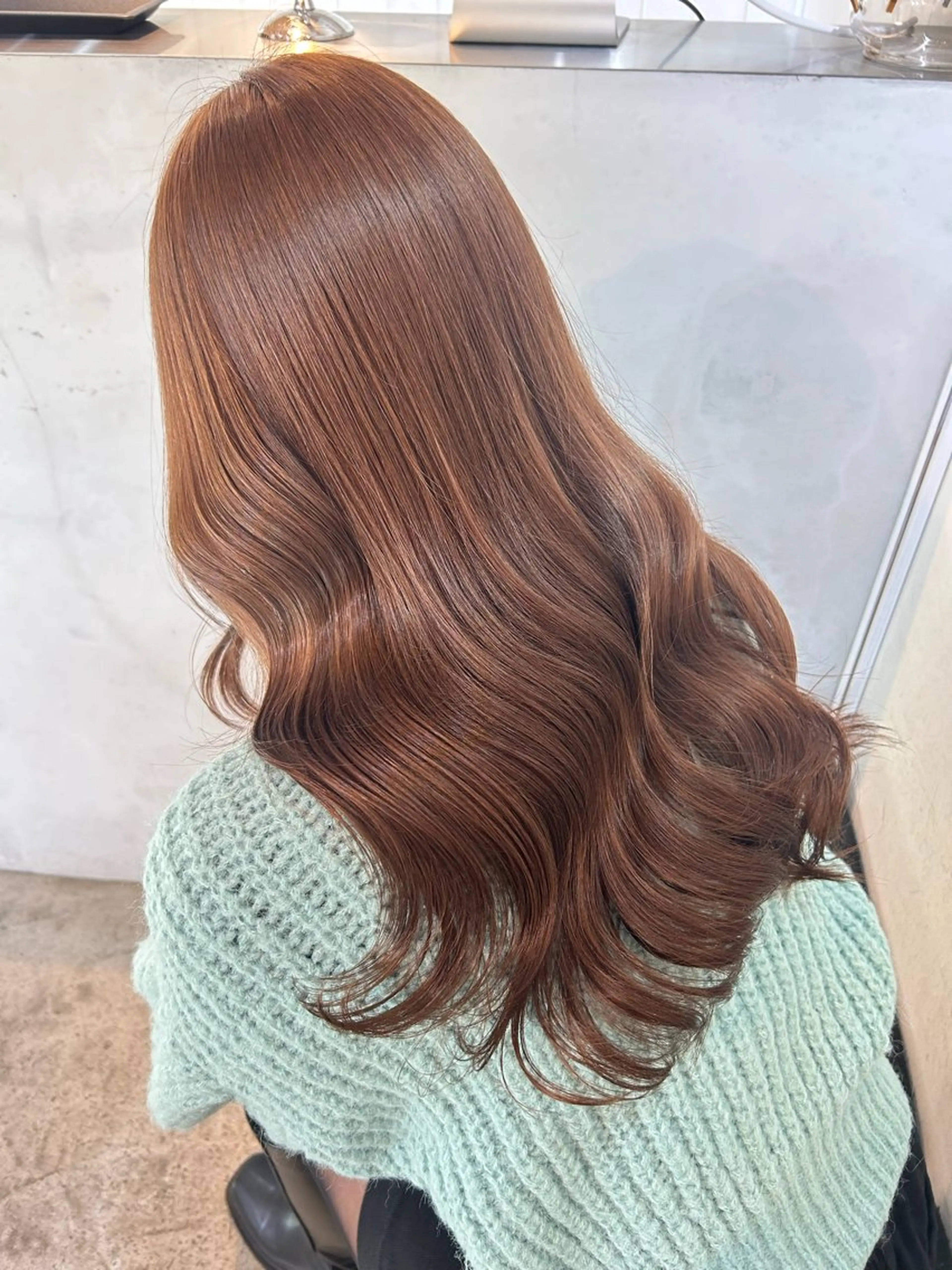 ロング カラー ベージュカラー ココアベージュ ヘアカラー 🧸艶々韓国ヘア 🧁mizunaのヘアスタイル