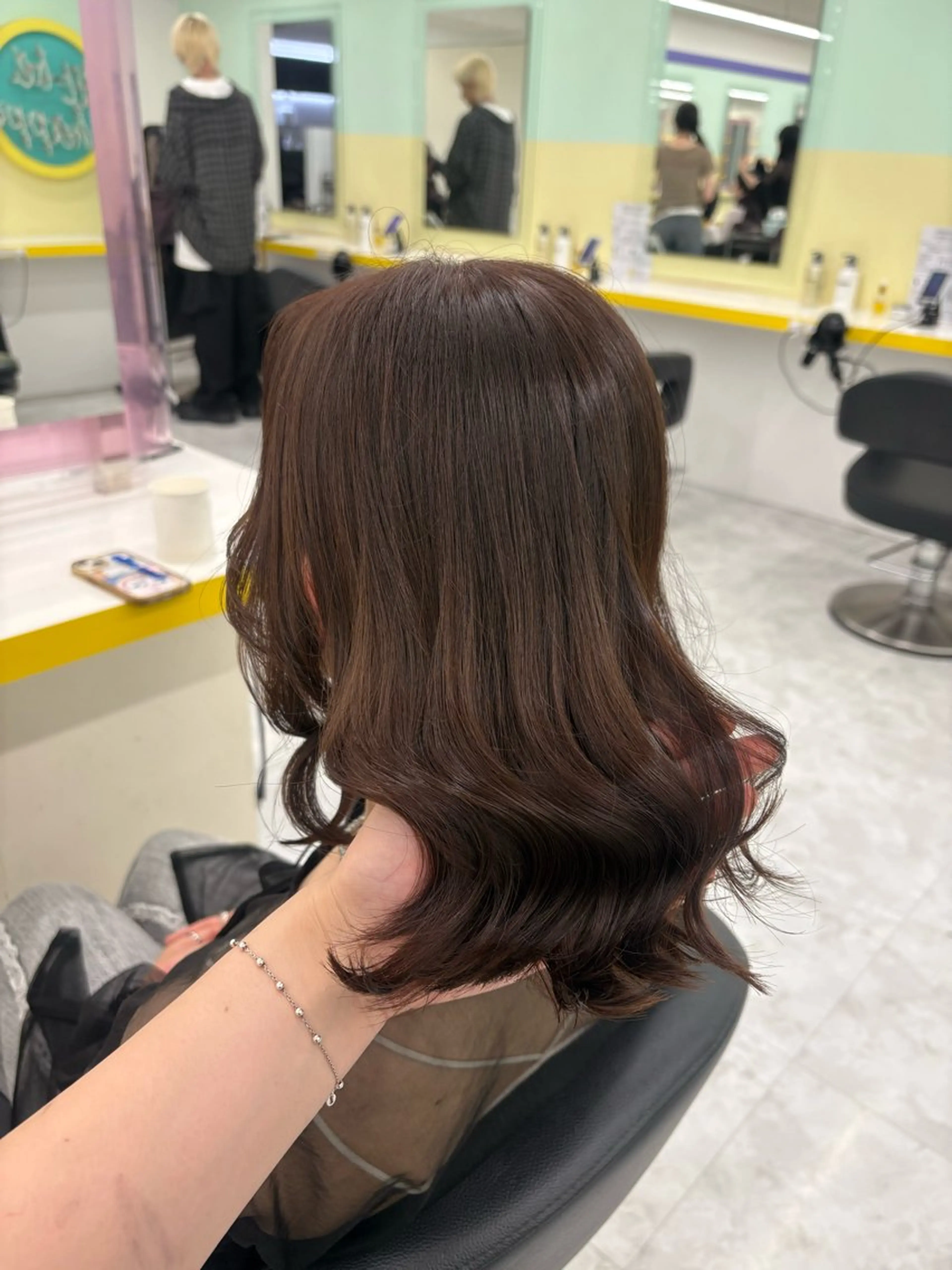 ミディアム カラー ヘアカラー トリートメント ベージュ×レイヤー 🤎横浜/miu🤎のヘアスタイル