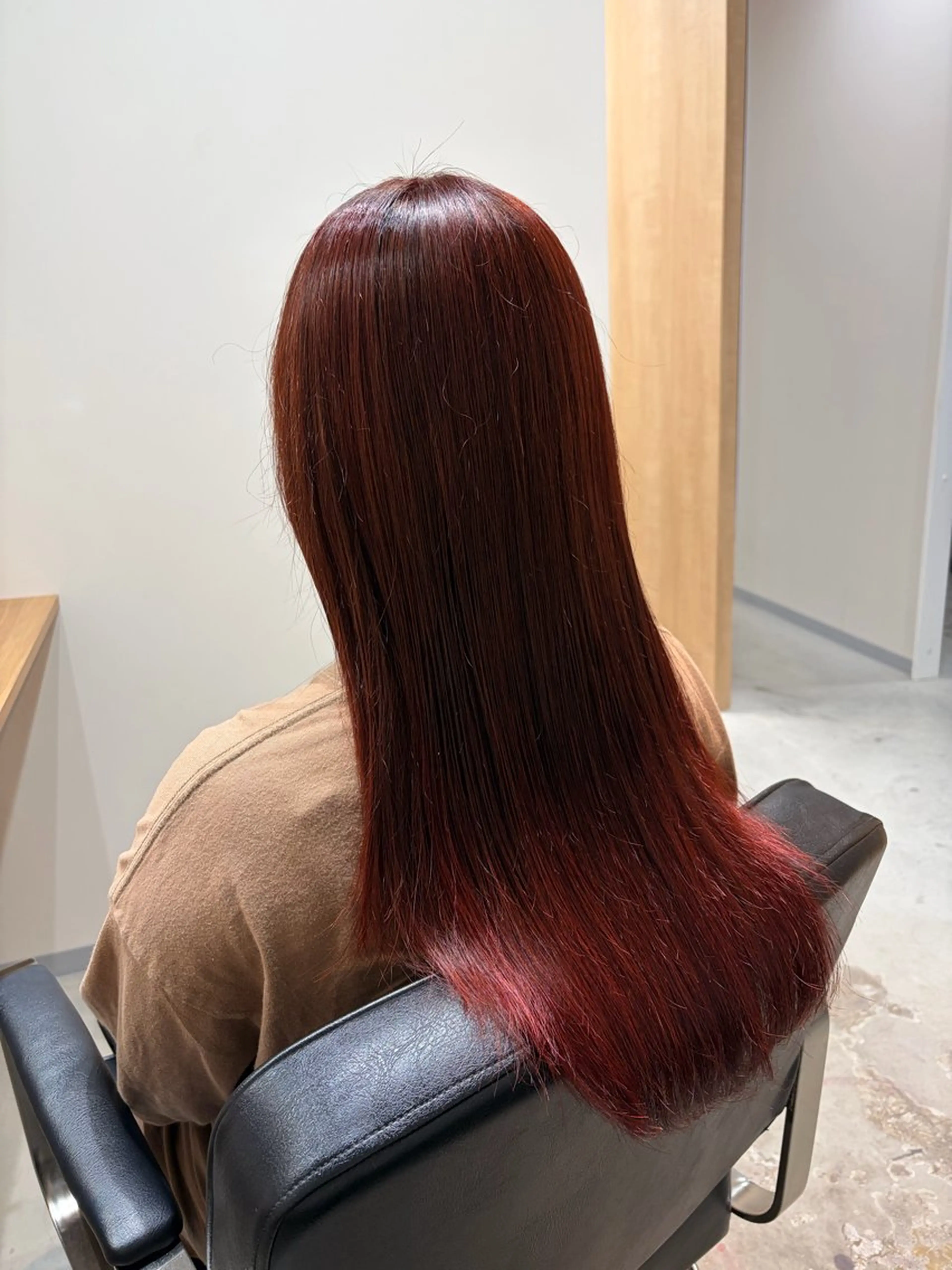 ロング omaフクダ 縮毛矯正/艶髪カラーのヘアスタイル