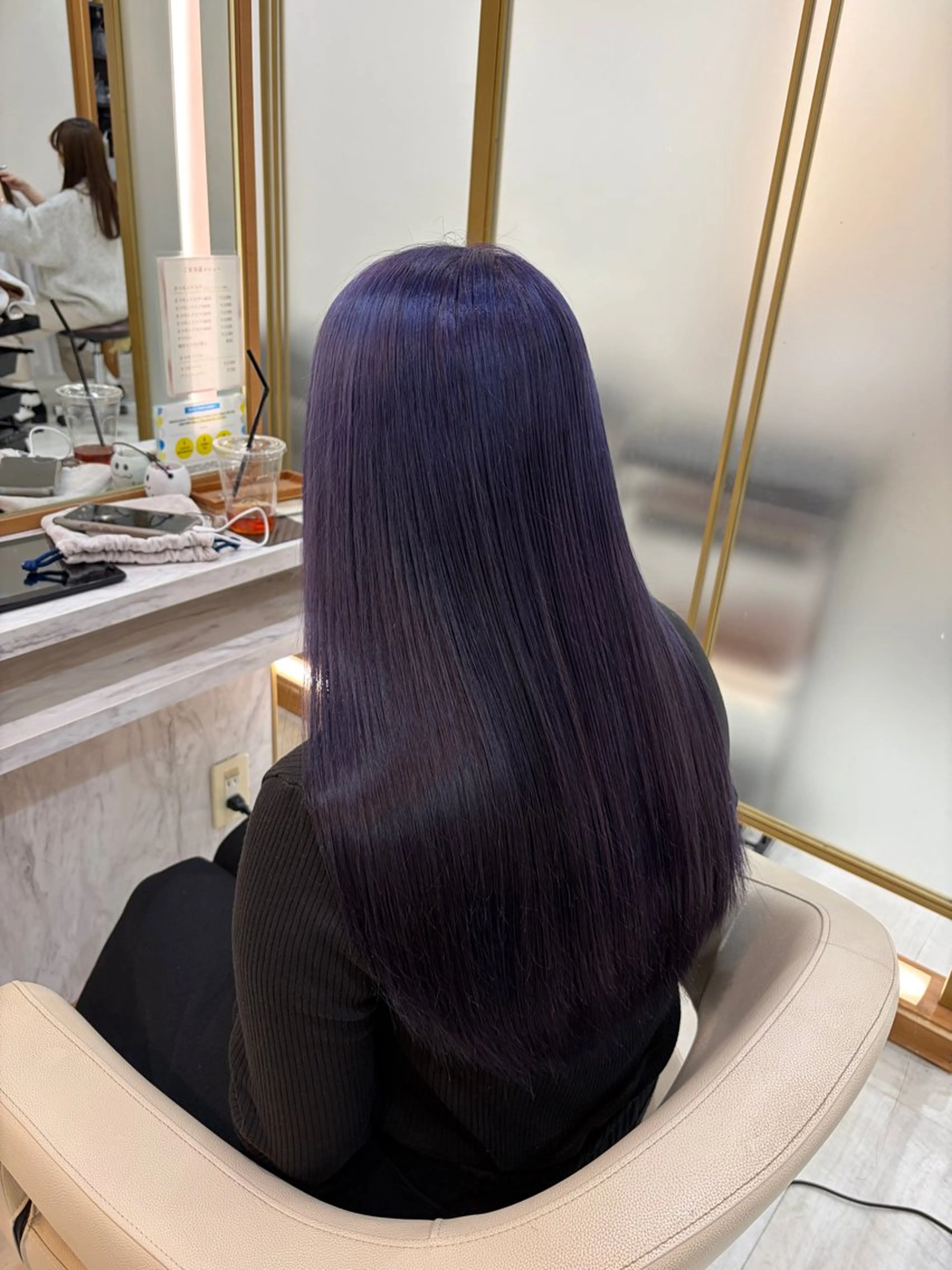 ロング カラー ラベンダーカラー ヘアカラー 眞田 晟希／メンズパーマのヘアスタイル