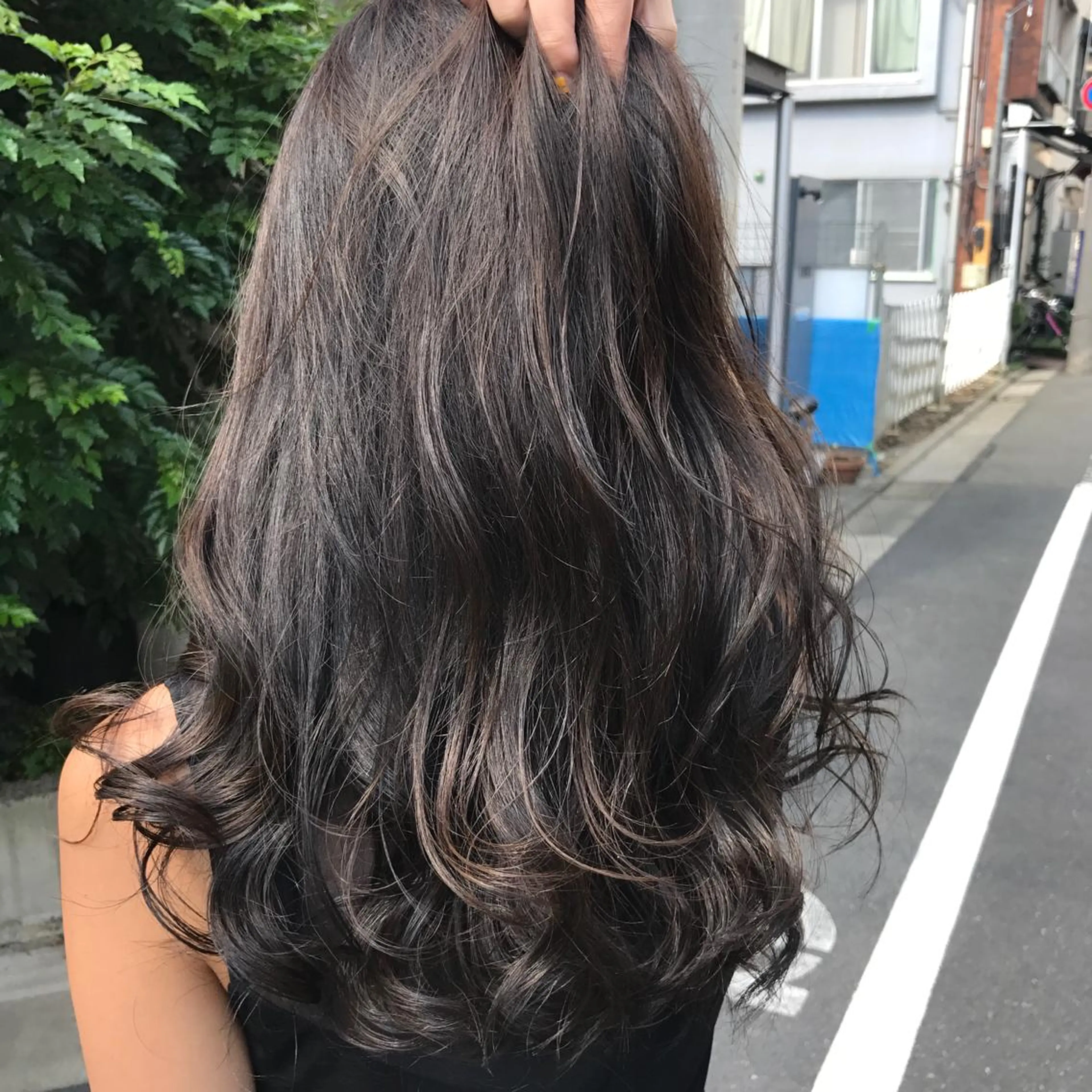 ロング カラー グレージュ 韓国レイヤーカット 🧸ベージュカラーのヘアスタイル