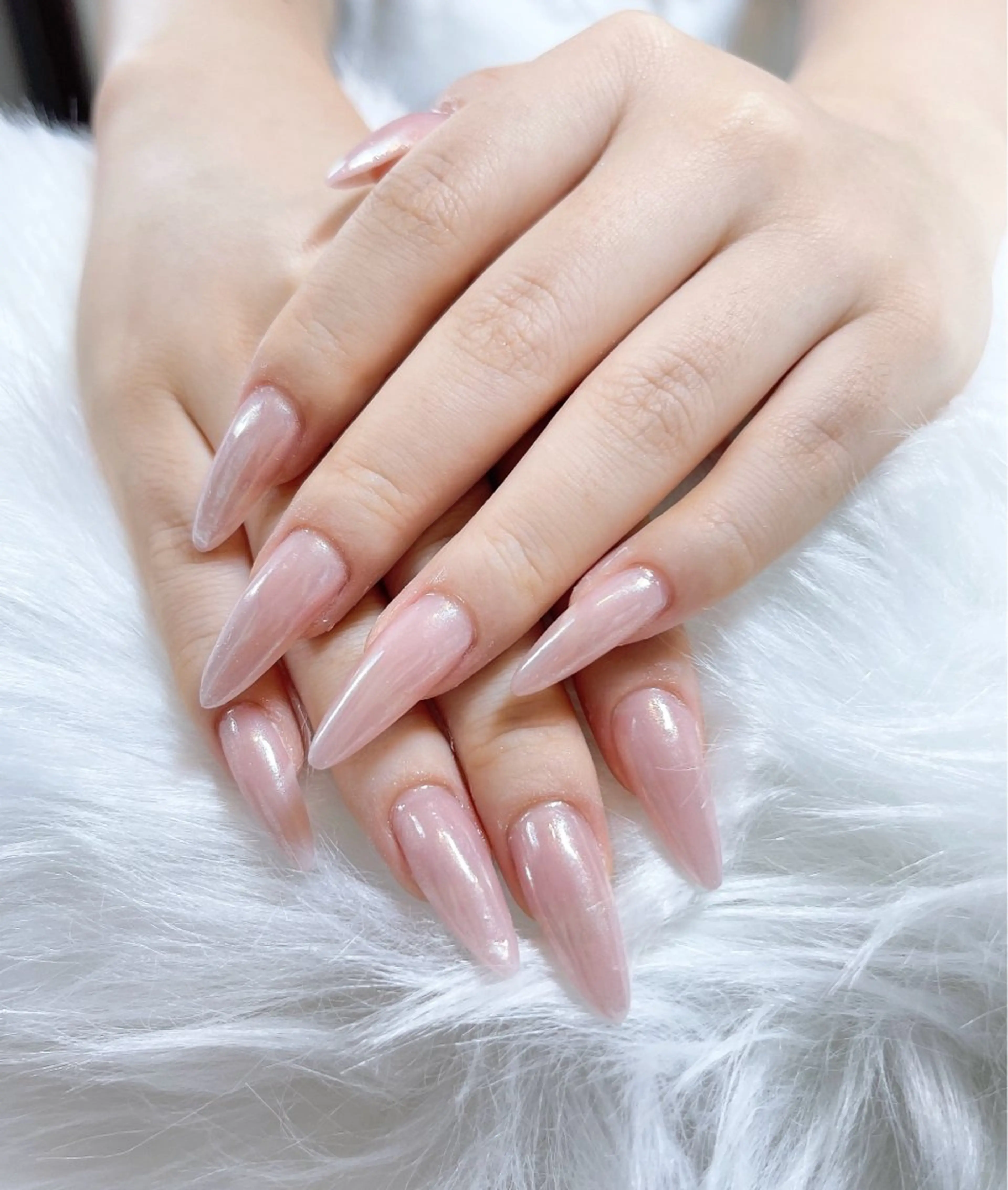 ネイル ピンク スカルプネイル シンプルネイル おうちサロン by maururuのネイルデザイン