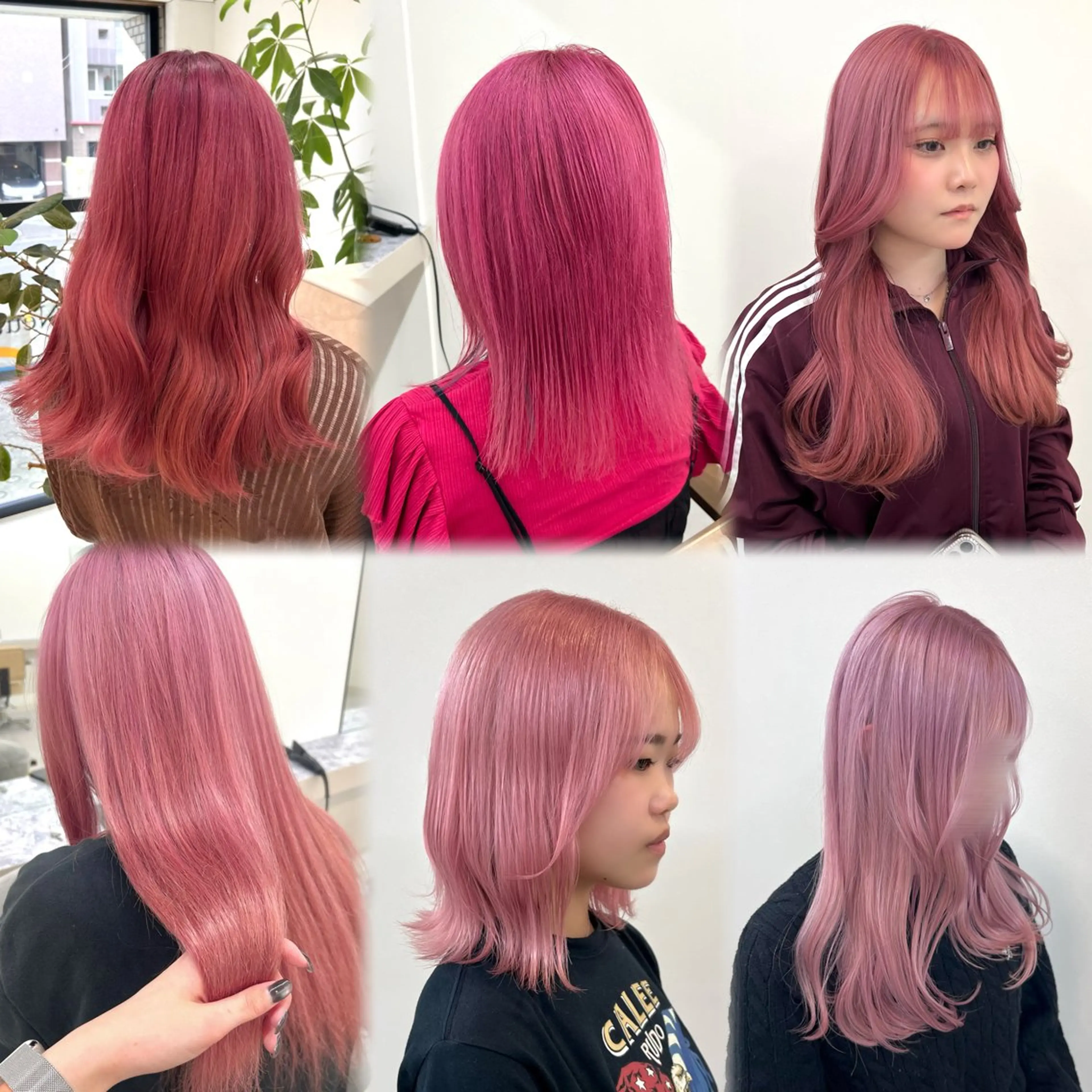 カラー ベージュカラー ブリーチ カシス ピンクカラー ピンクベージュ ヘアカラー ブリーチカラー🦋‪ 田中さくらのヘアスタイル