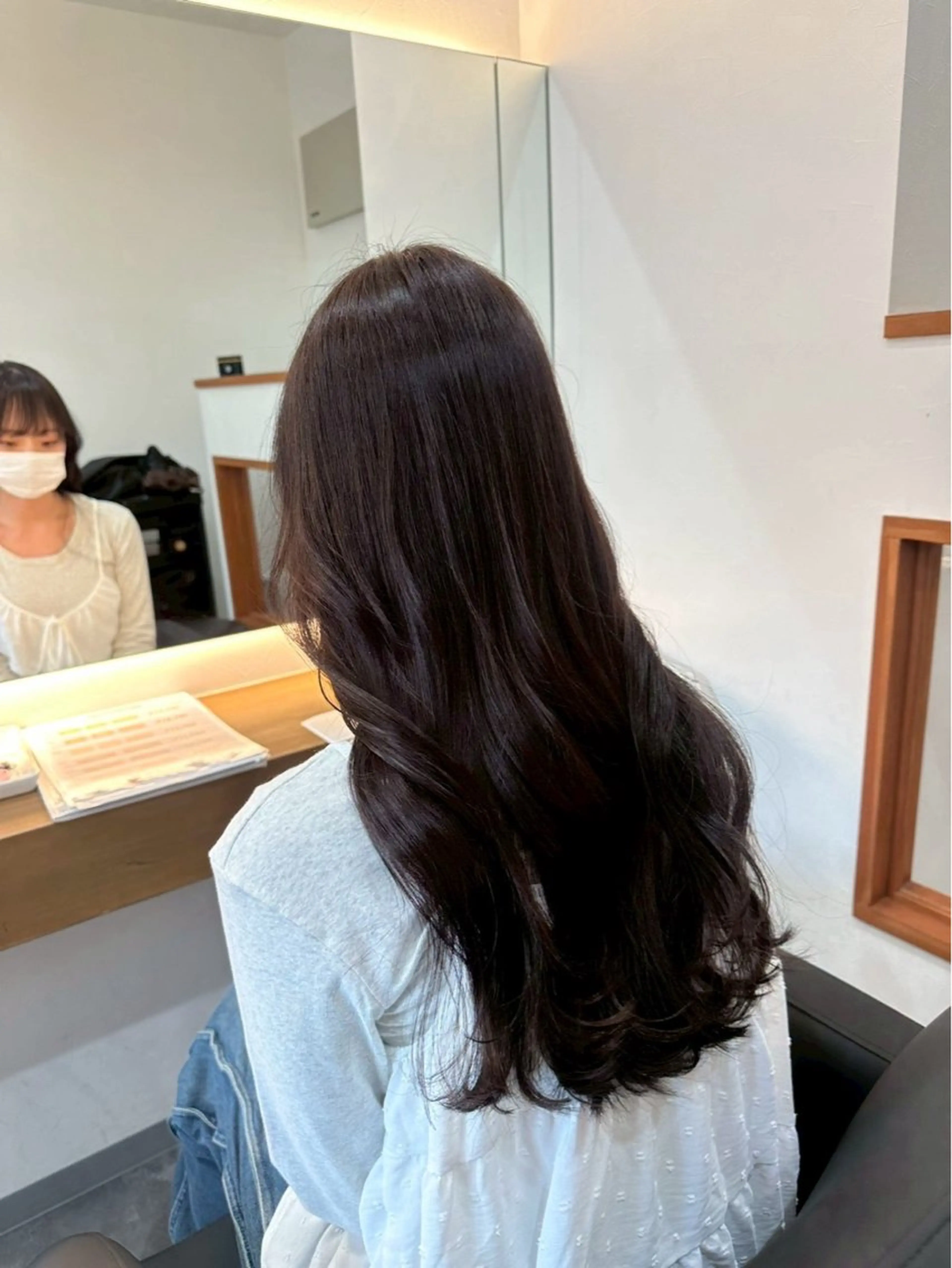 ロング ショートボブ 韓国風カラー ボブ ハイライト 髪質改善 カット ヘアカラー トリートメント 神田 姫奈｜郡山 ｜韓国風ヘア‪‪♡のヘアスタイル