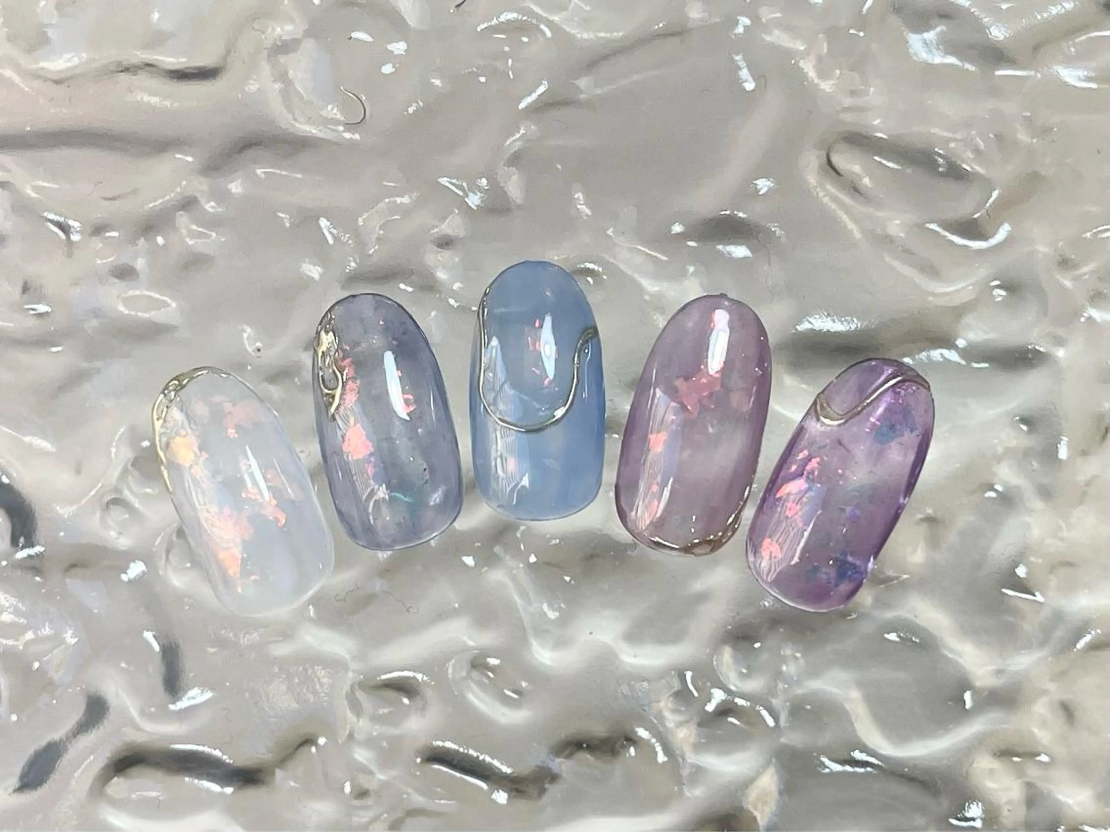 ネイル アートネイル ジェルネイル ニュアンスネイル オフィスネイル シンプルネイル ハンドネイル kinjo yuaのネイルデザイン