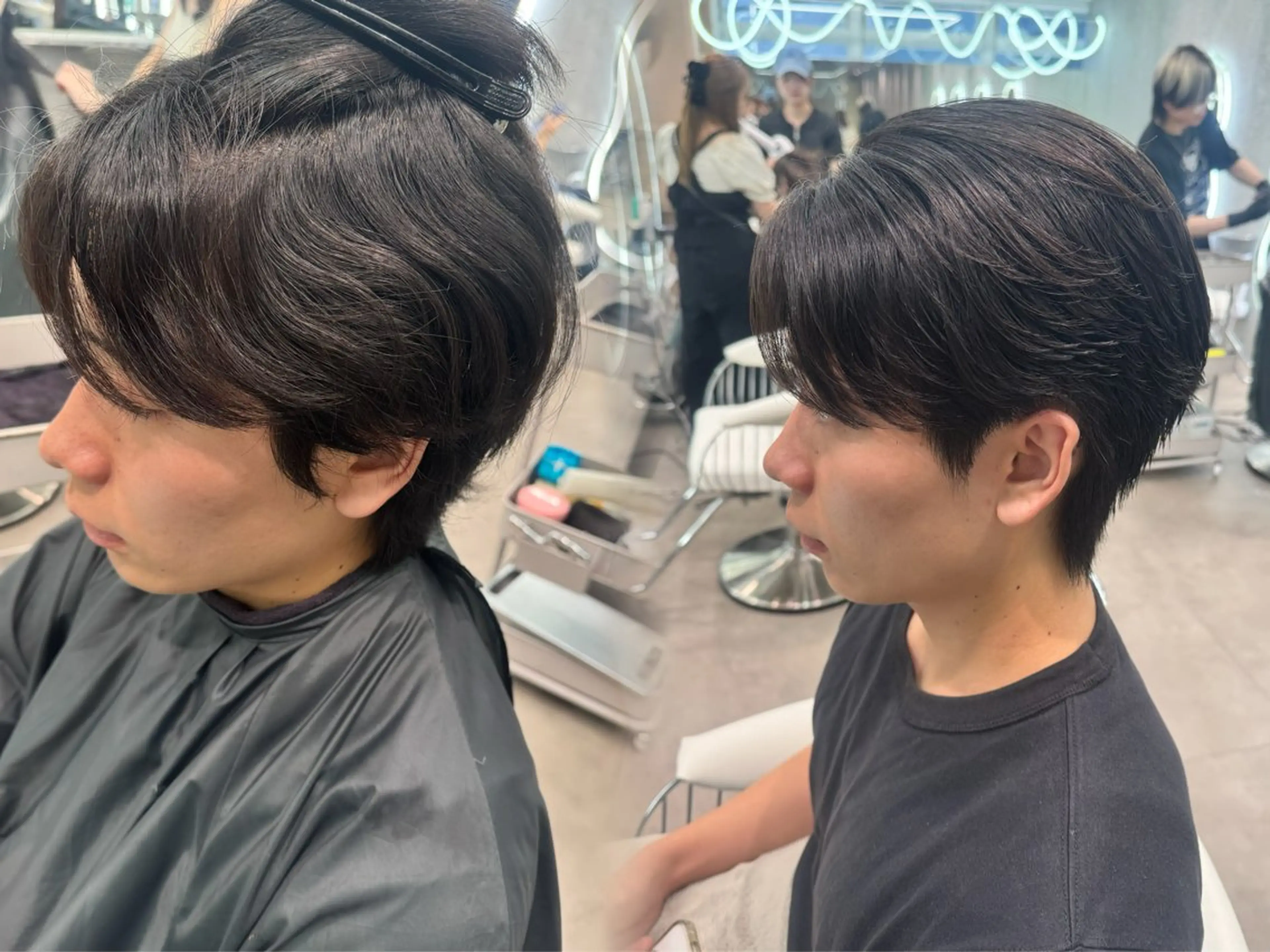 ショート パーマ メンズ カット 縮毛矯正 🔶似合わせセンター パート/ヤス🔶のヘアスタイル