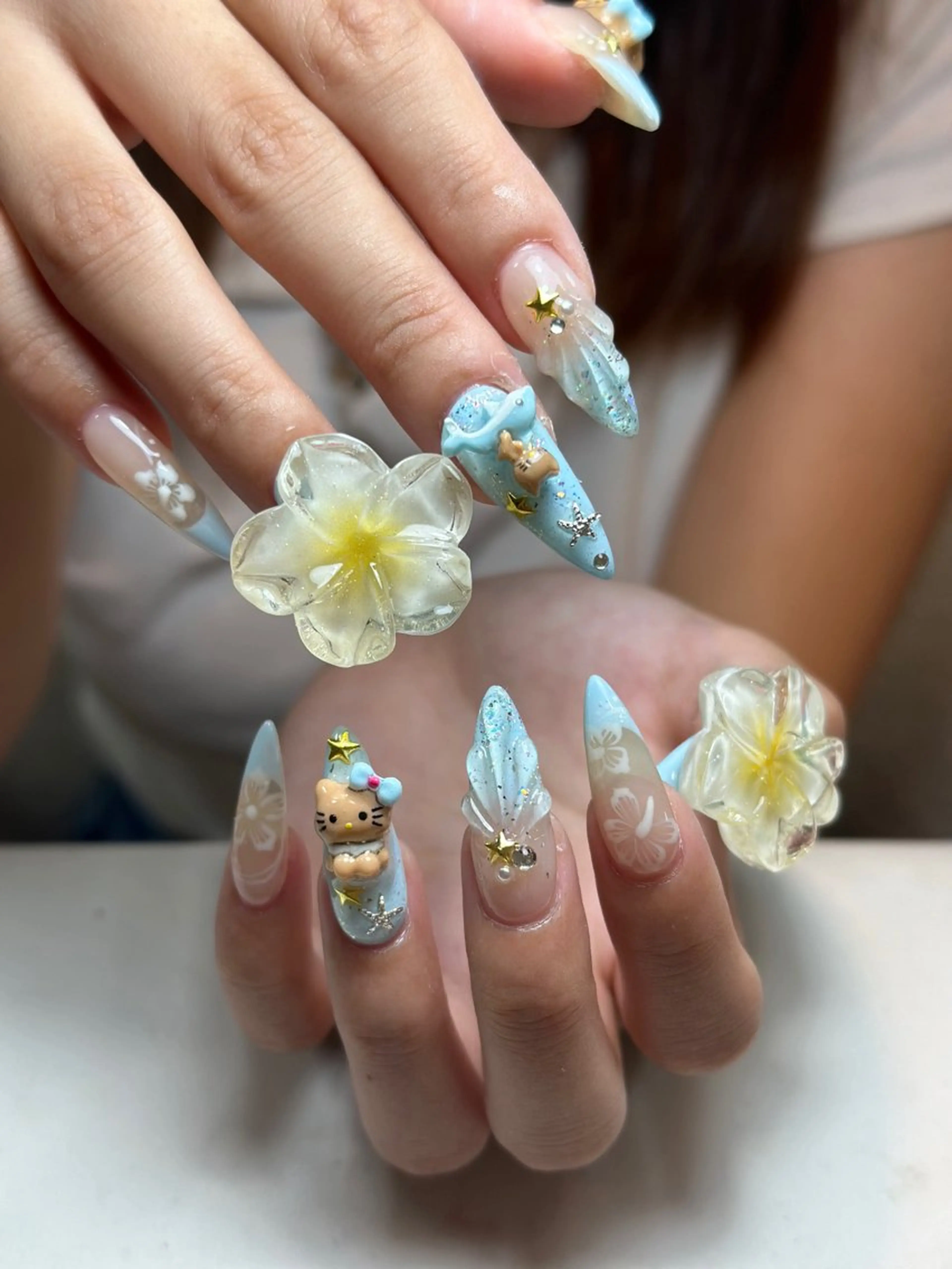 ネイル アートネイル 成人式 ジェルネイル ニュアンスネイル 夏ネイル Nie Nail Shinokuboのネイルデザイン