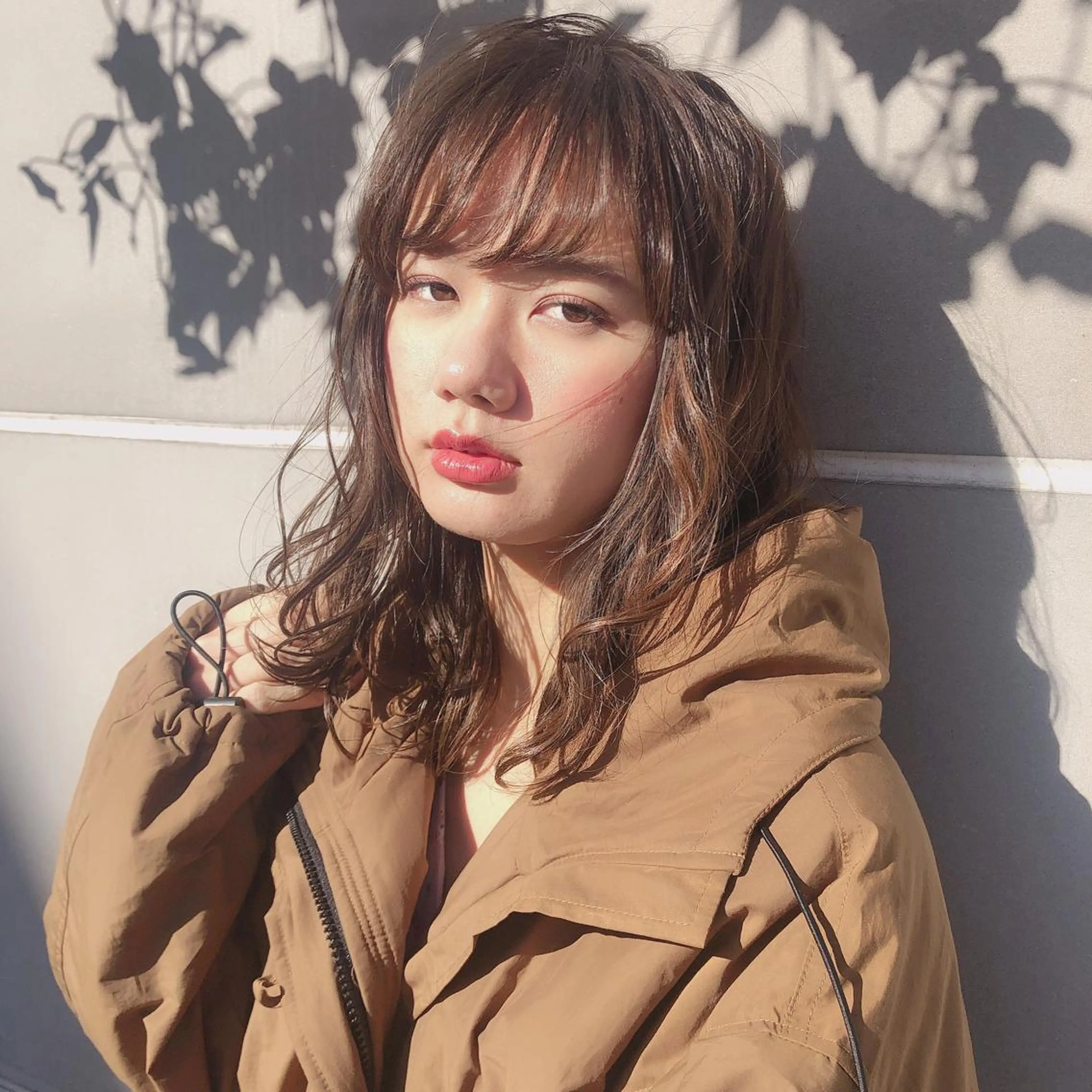 セミロング 顔周りの垢抜けヘア 立山愛梨のヘアスタイル