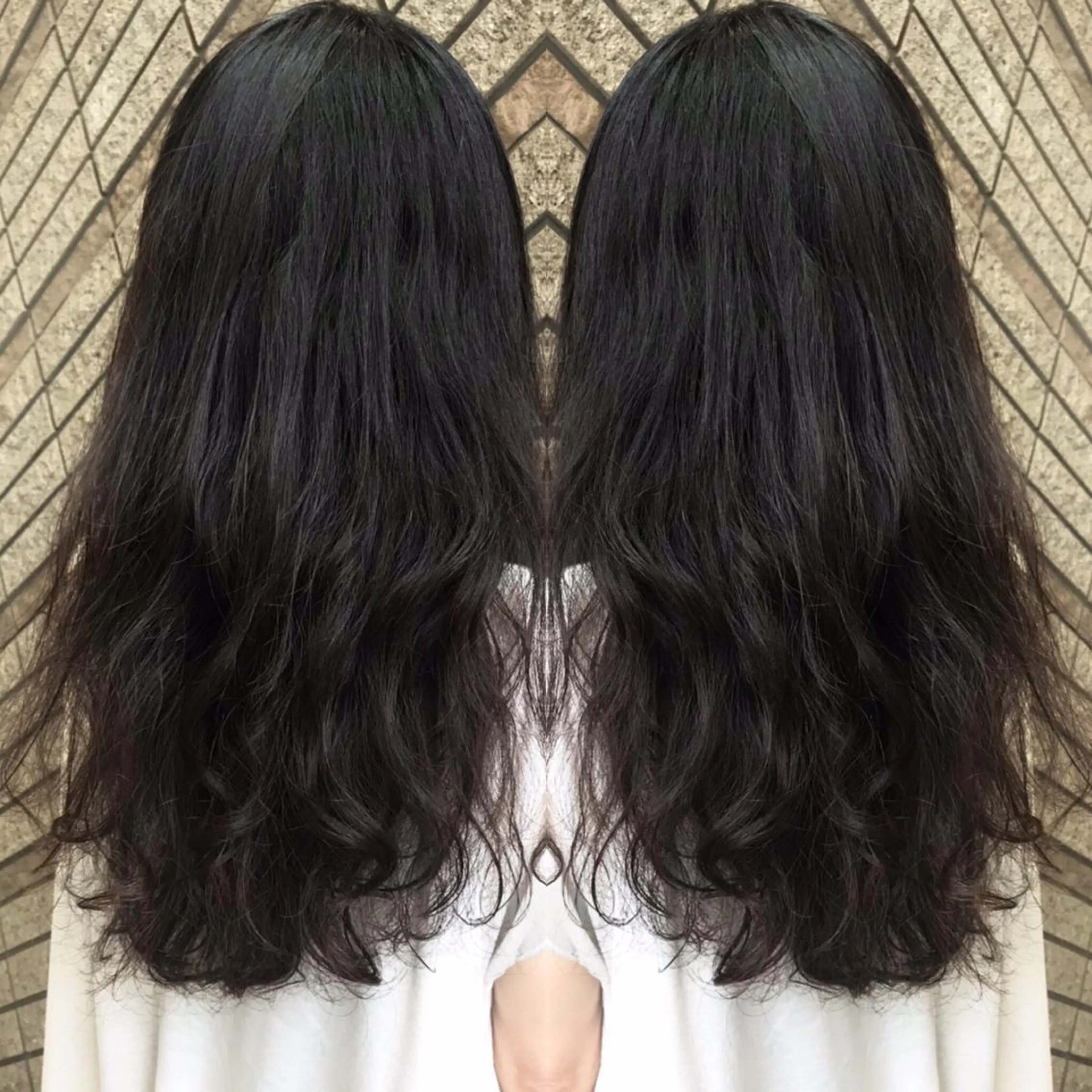 ロング パーマ デジタルパーマ カット パーマ 奈良崎 和弘のヘアスタイル