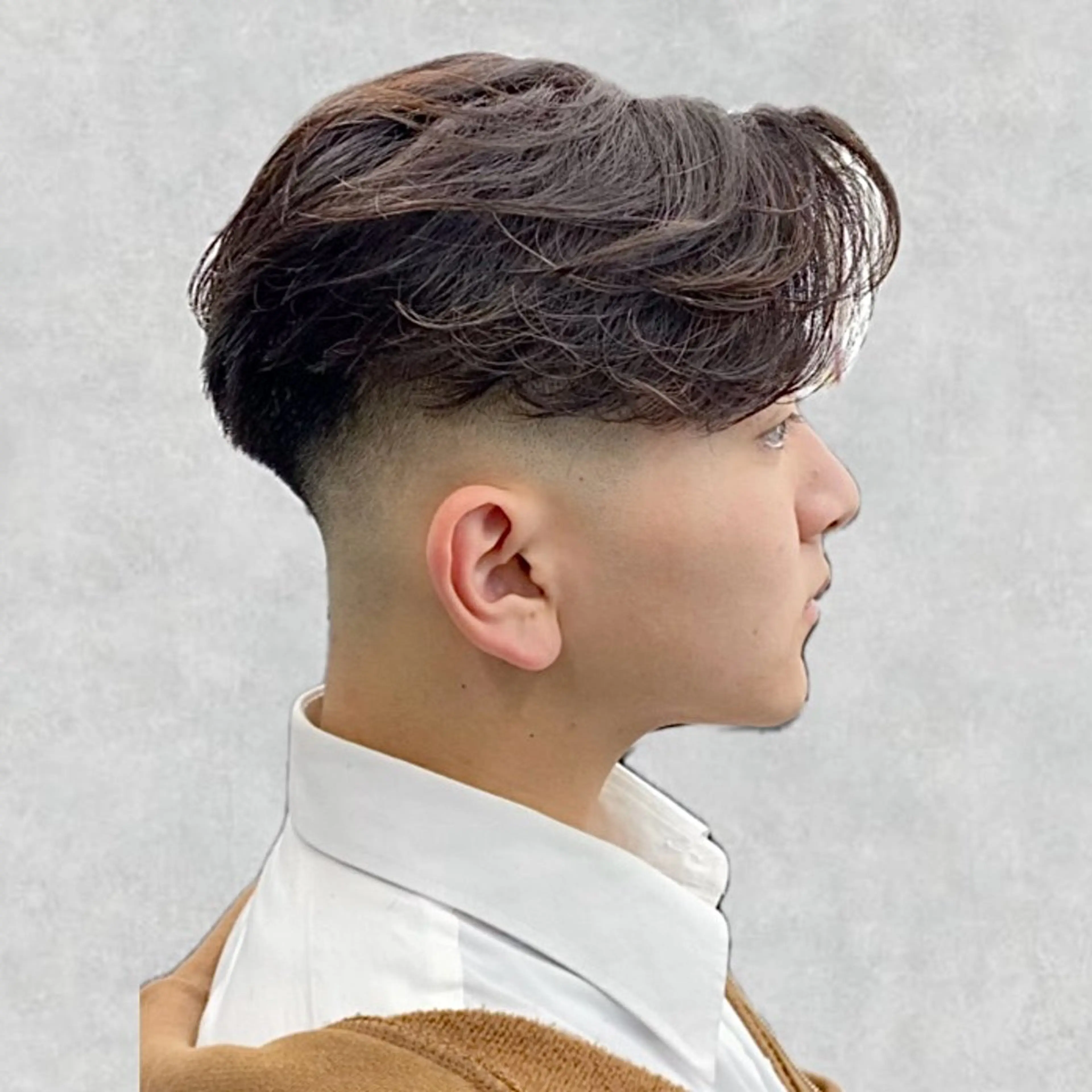 メンズカット＋メッシュキャップハイライト＋パーマの写真