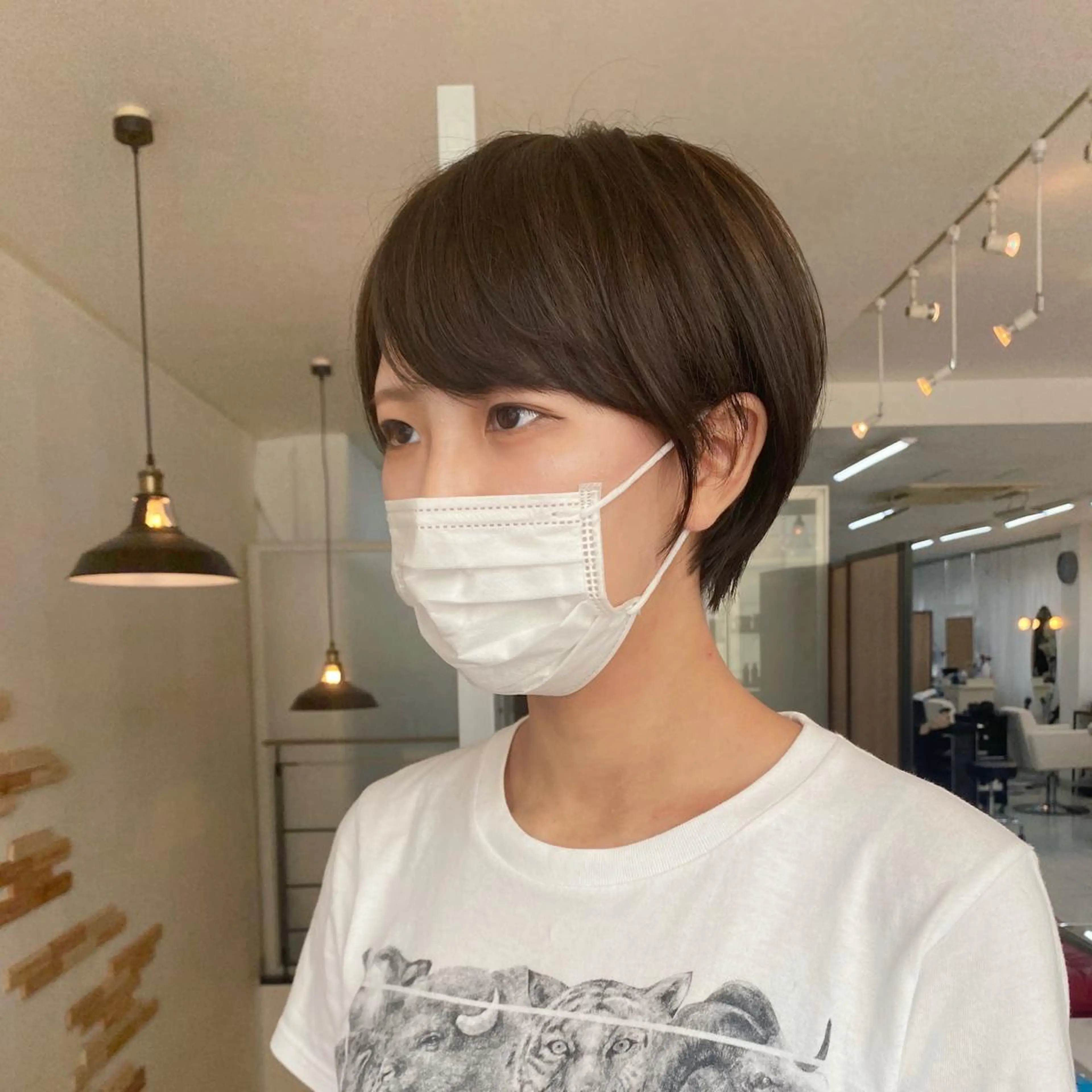 ショート カラー ヘアアレンジ アッシュ アッシュブラウン ブラウンカラー ショートヘア カット ヘアカラー トリートメント ヘッドスパ ナカジマ ボブ/レイヤーのヘアスタイル