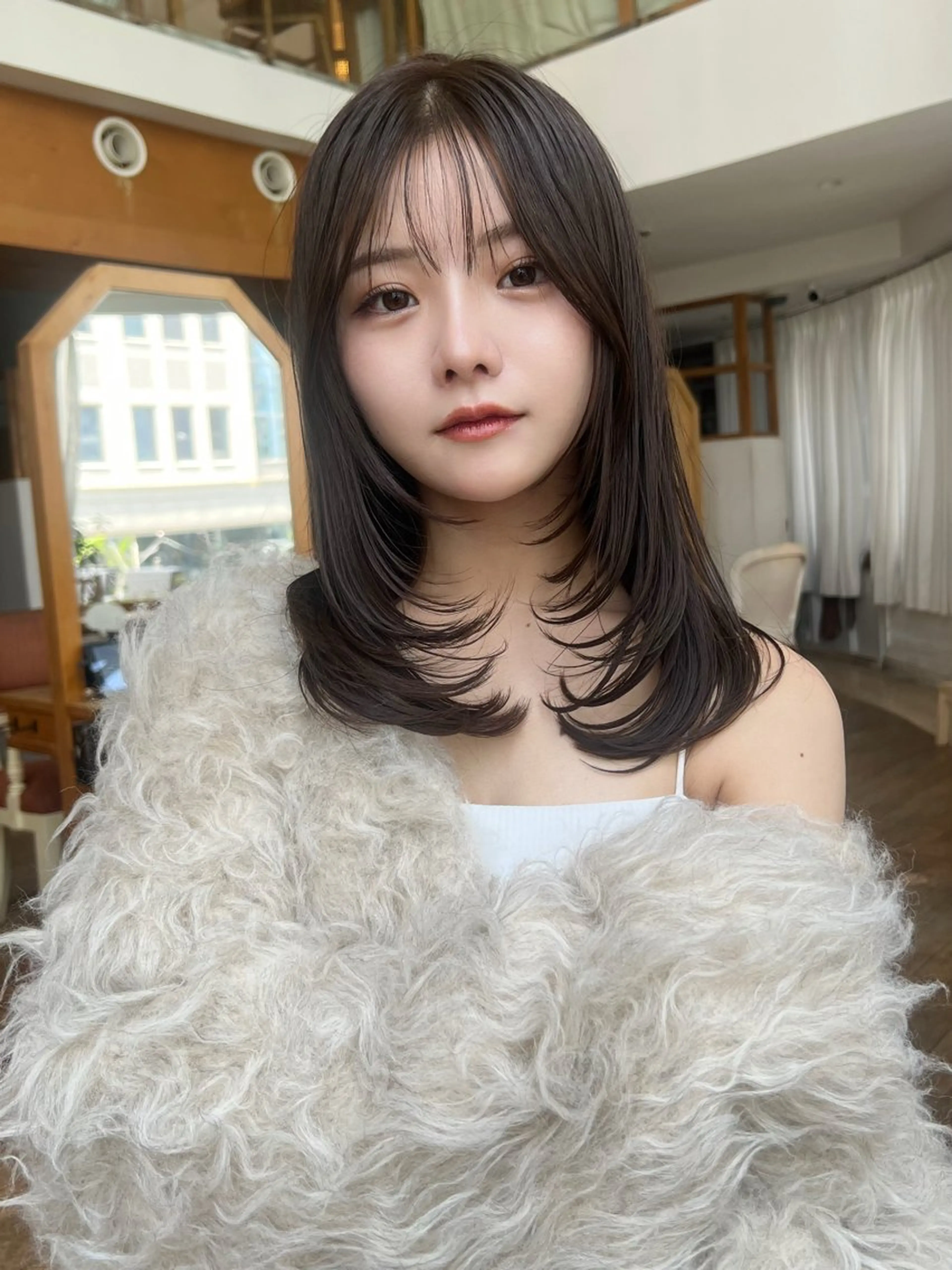 ミディアム ヘアカラー 望月威吹/表参道/レ イヤー/似合わせのヘアスタイル