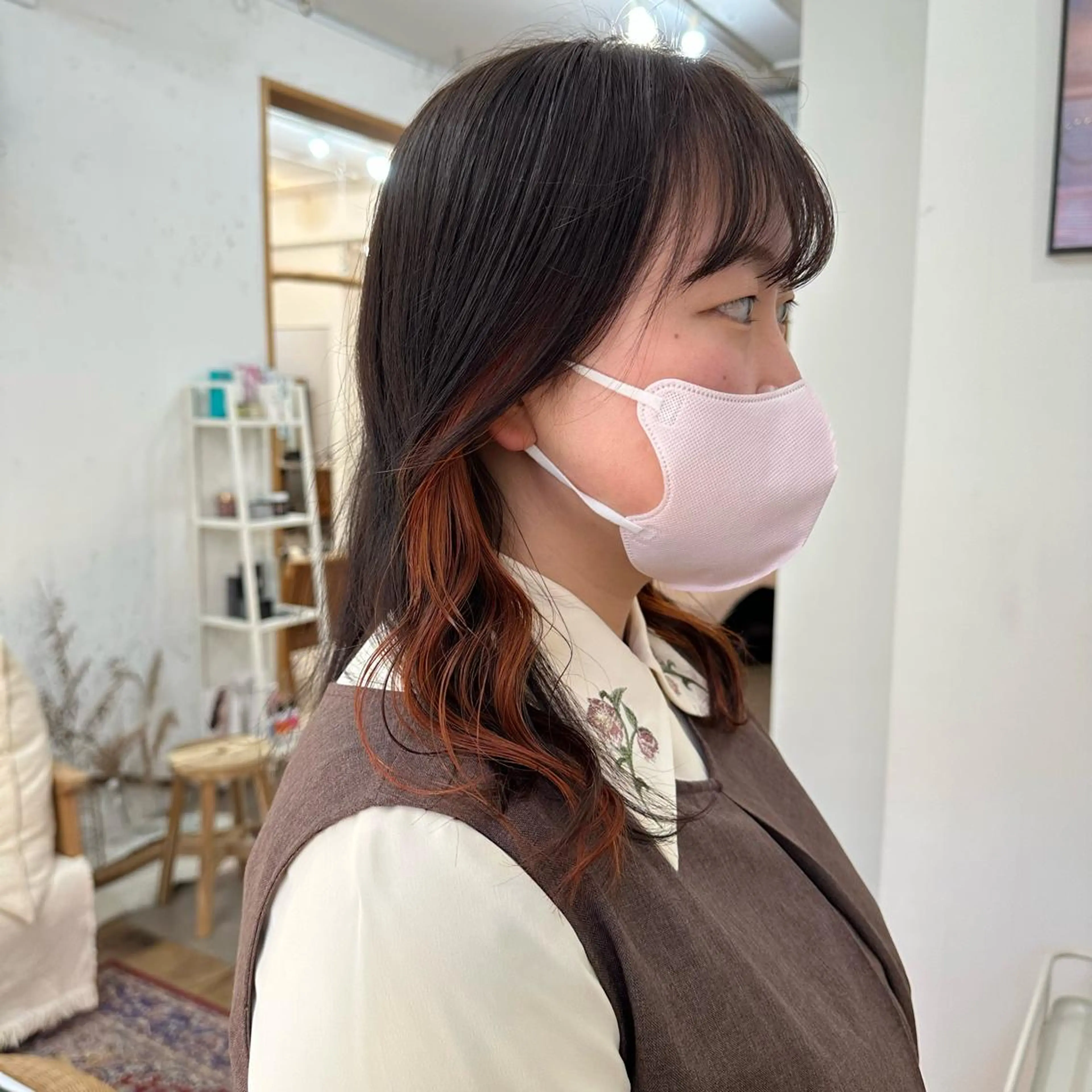 ミディアム カラー 🪭risa 暖色/レイヤー🪭のヘアスタイル