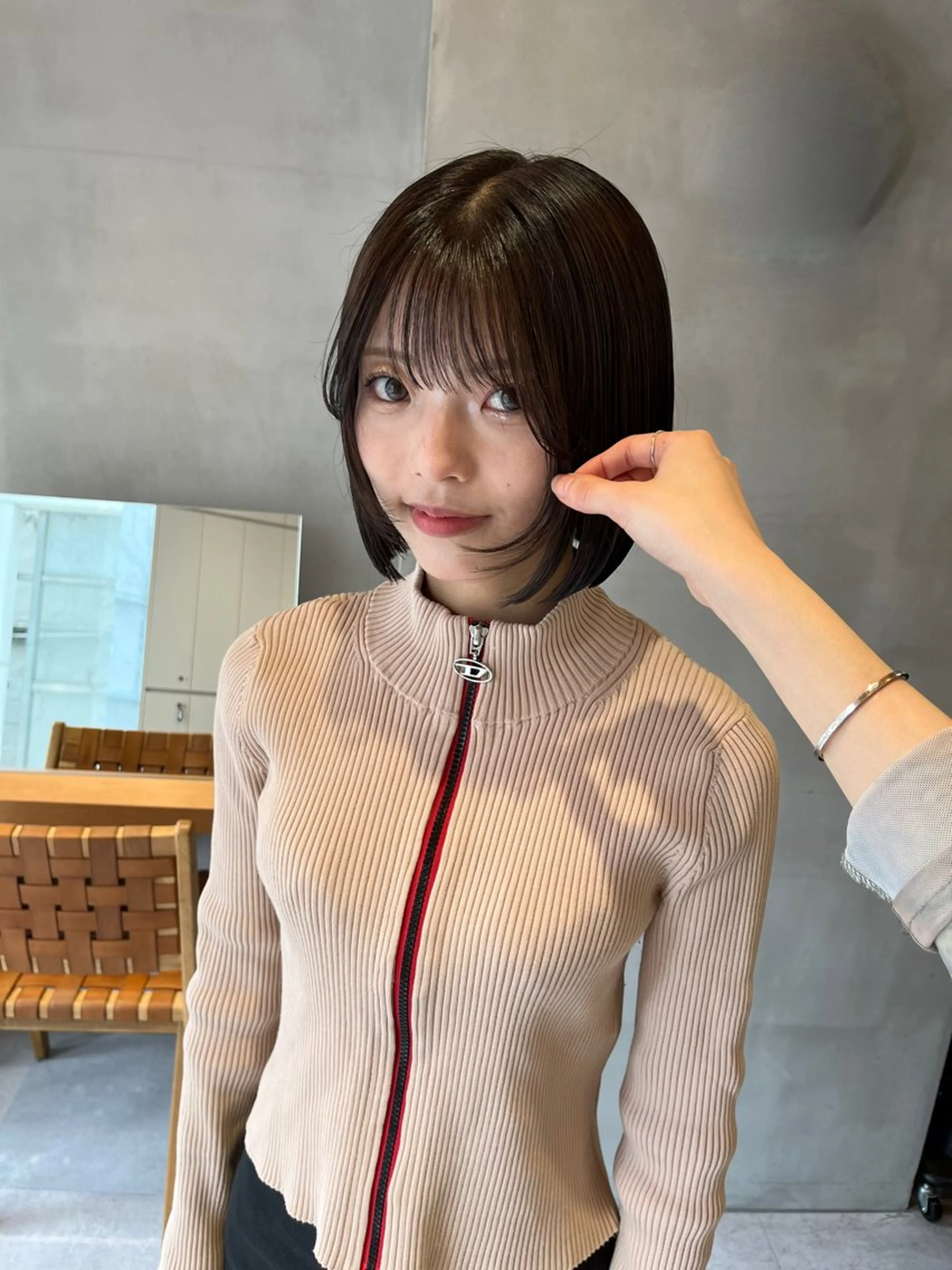 ミディアム カラー カット ヘアカラー トリートメント ボブ&艶髪透明感 カラー♡TOMOE♡のヘアスタイル