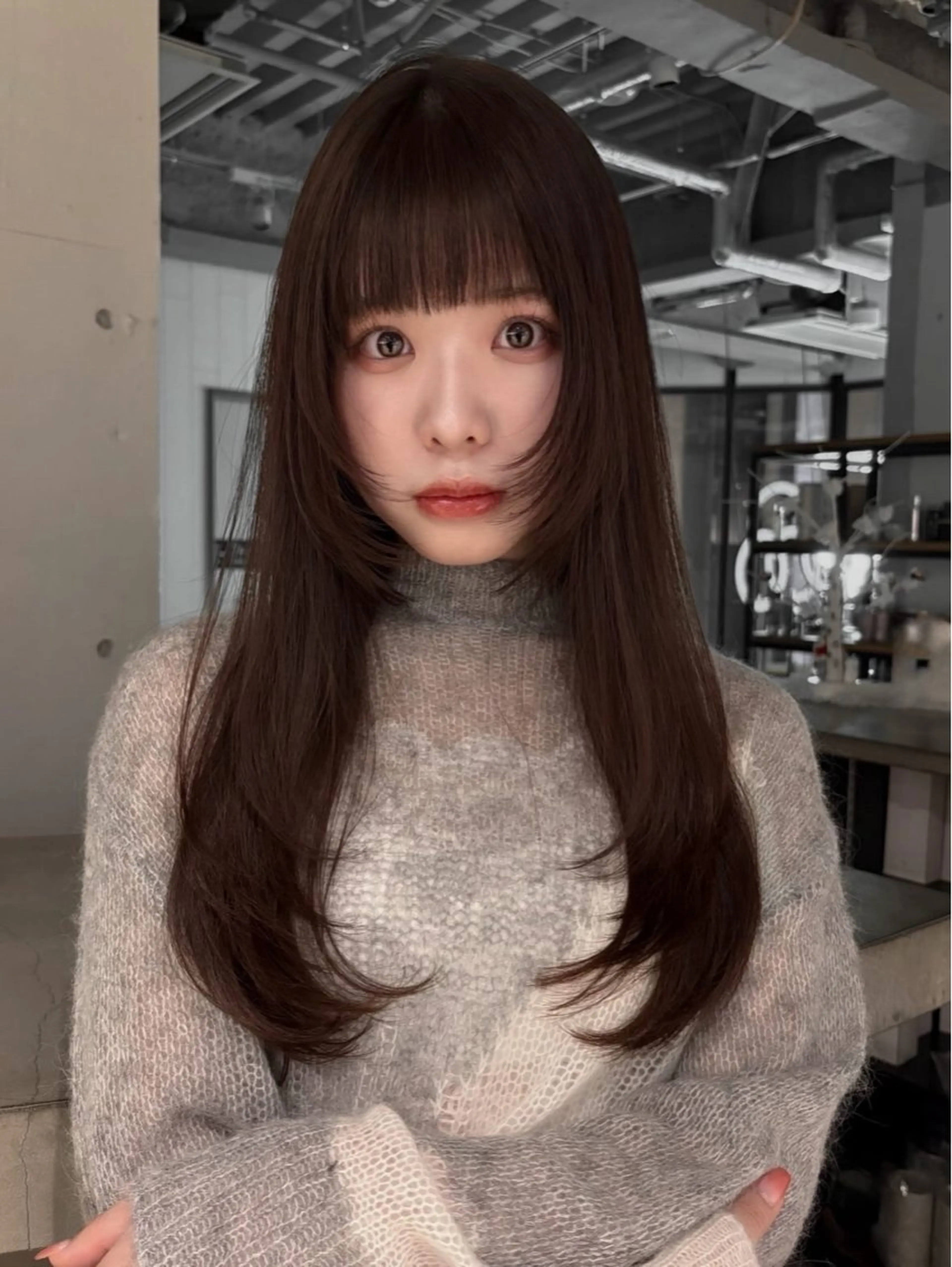 ロング ハイトーン/レイヤー 池袋/yumeのヘアスタイル