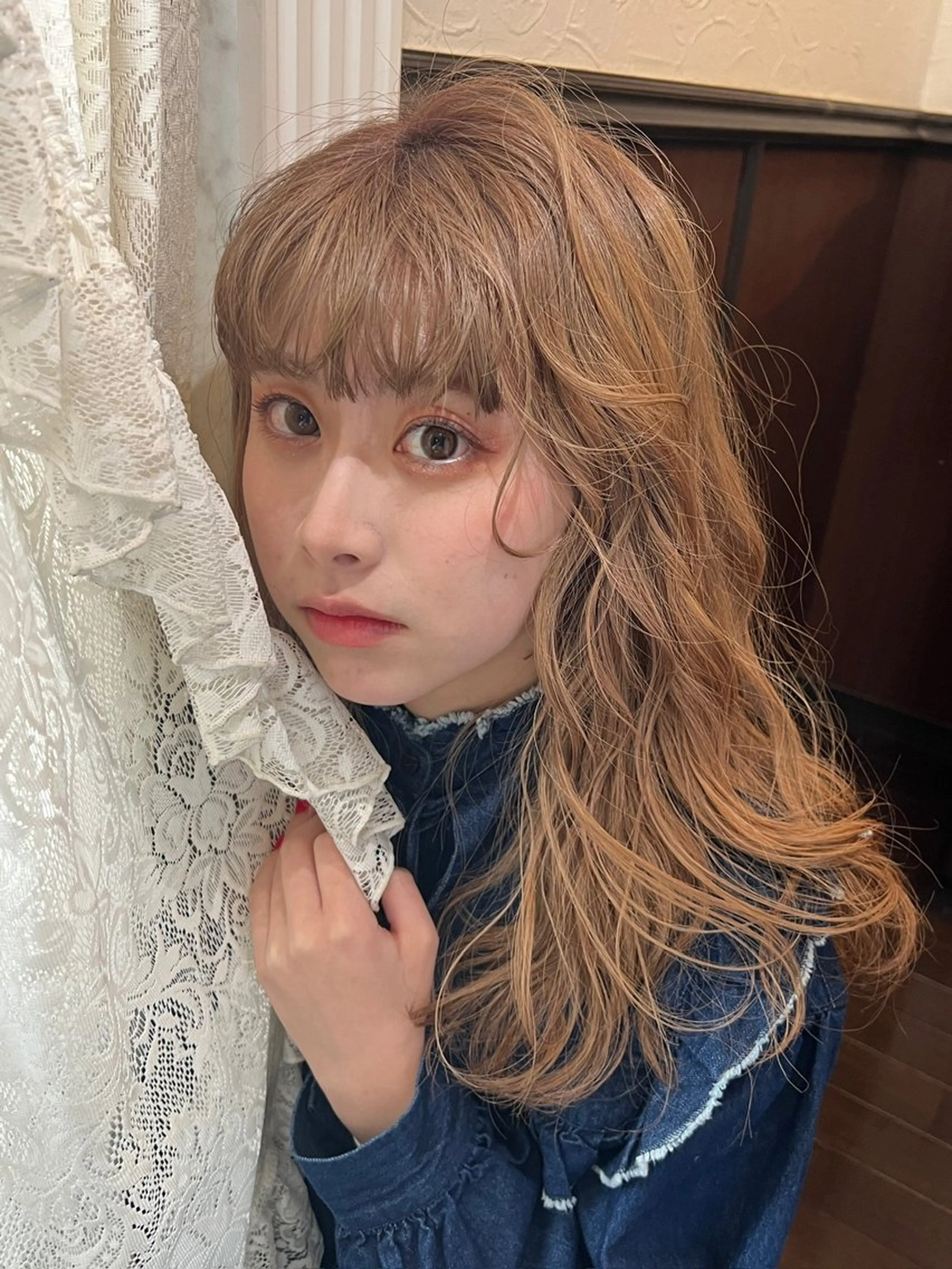 【ケアブリーチ1回+全体ケアカラー+似合わせカット+レギュラートリートメント】SB込✨の写真