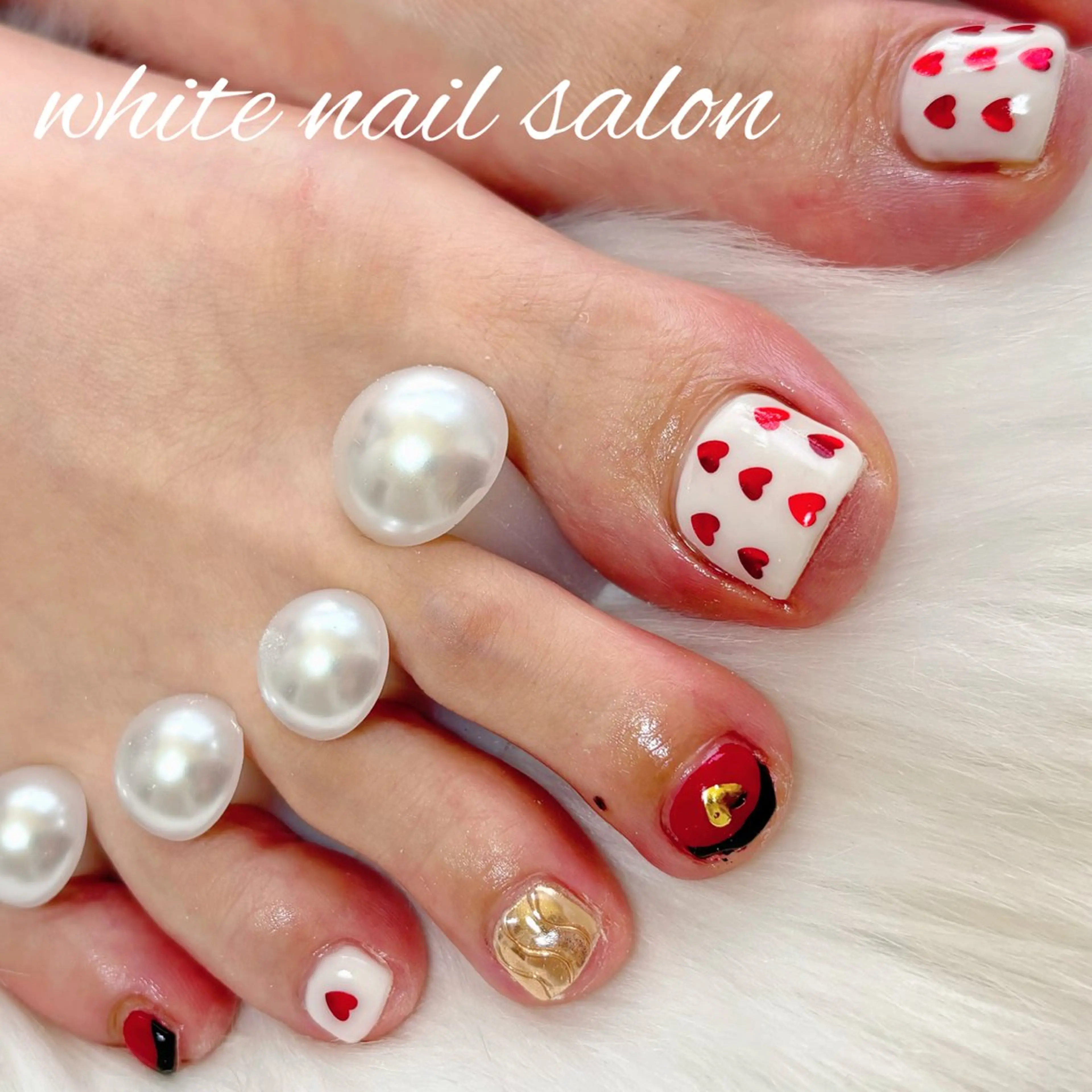 ネイル フットネイル フットネイル white nail salonのネイルデザイン